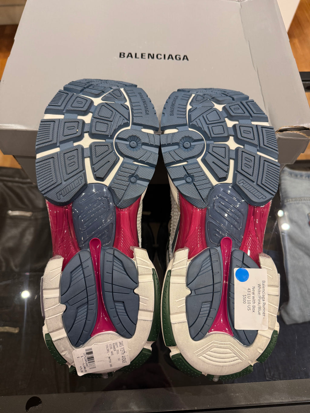 Balenciaga Runner - White / Pink / Blue