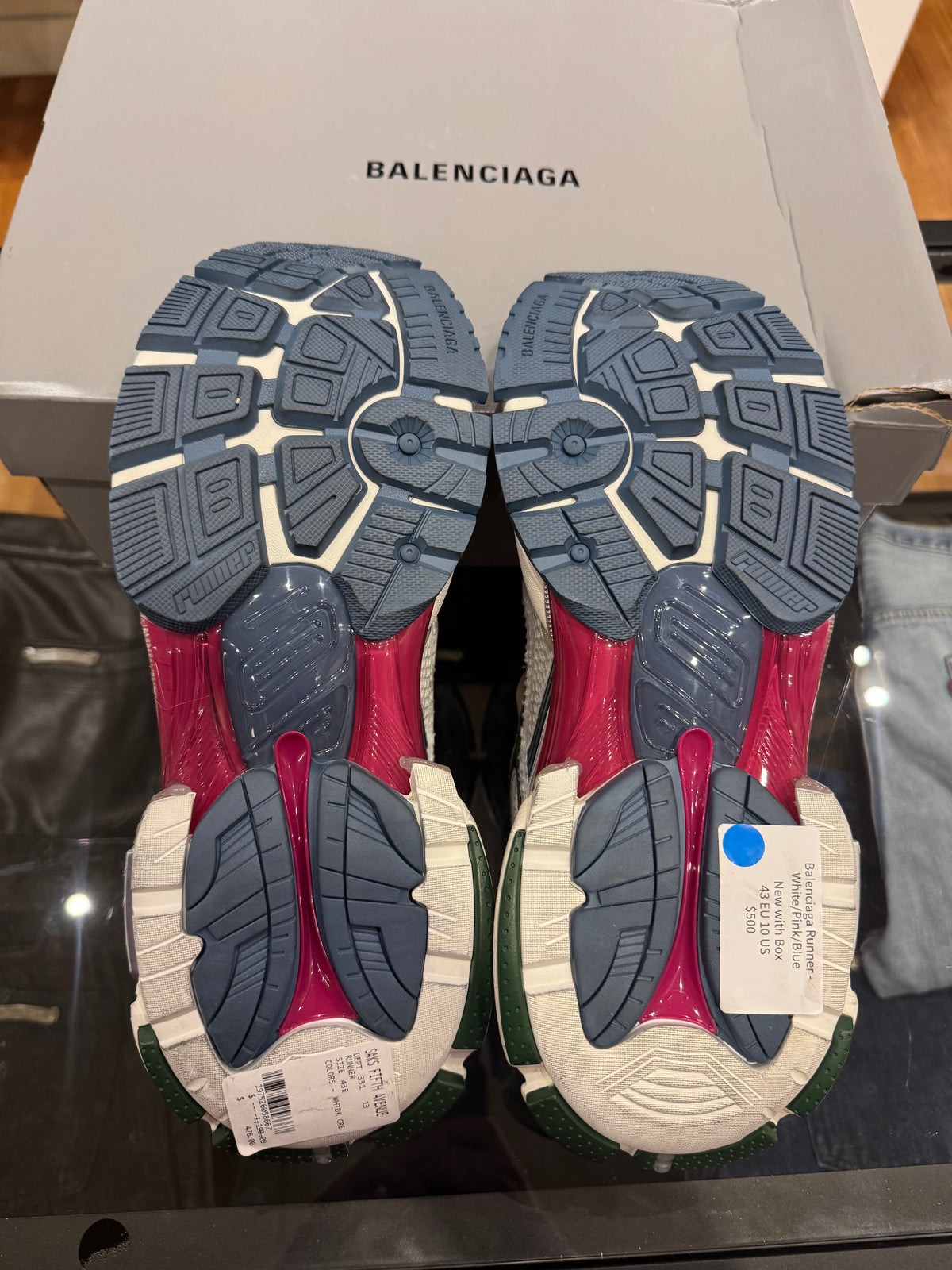 Balenciaga Runner - White / Pink / Blue