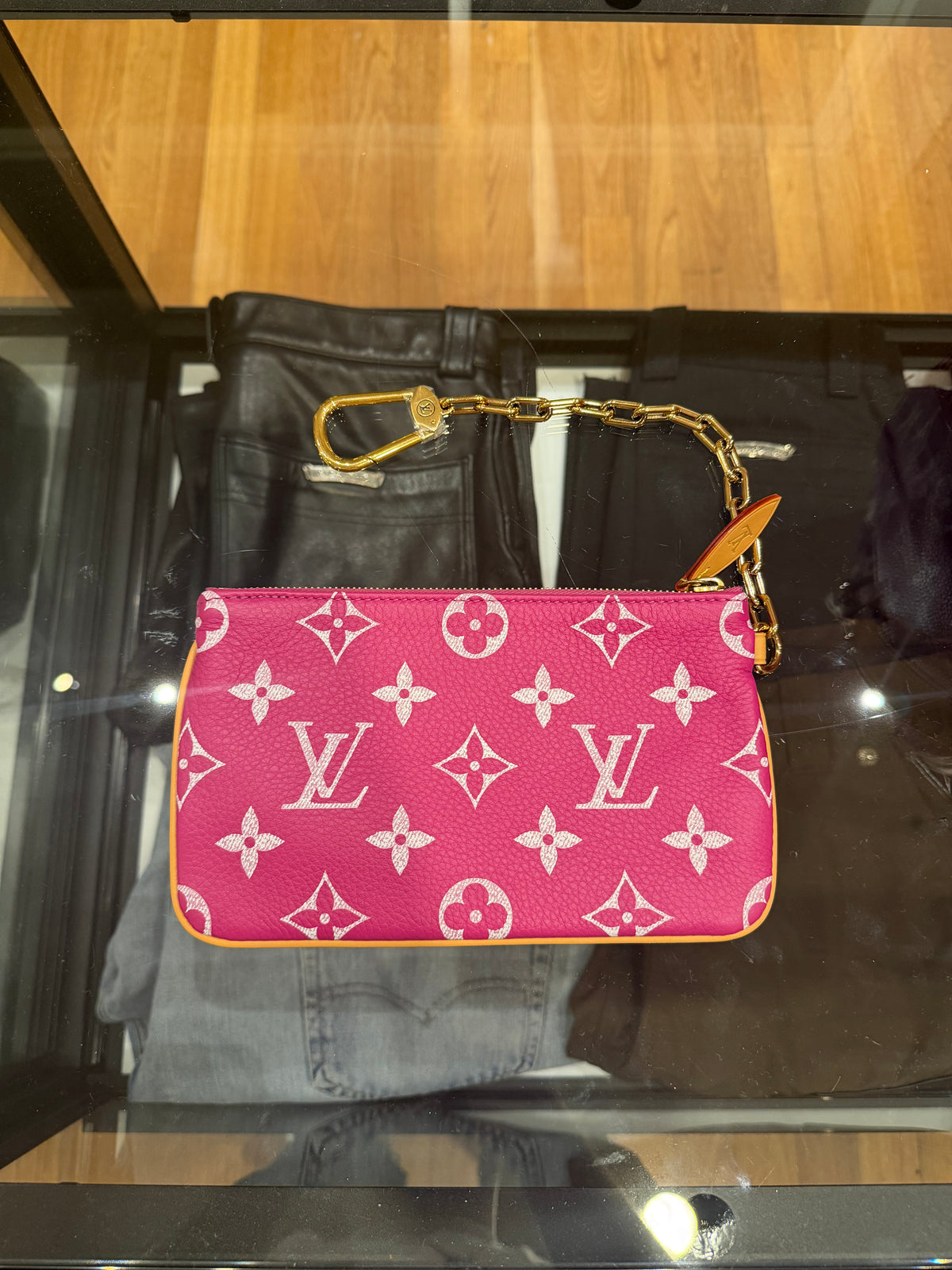 Louis Vuitton P9 Speedy 40 Bandouliere Pink Agate Duffle Bag