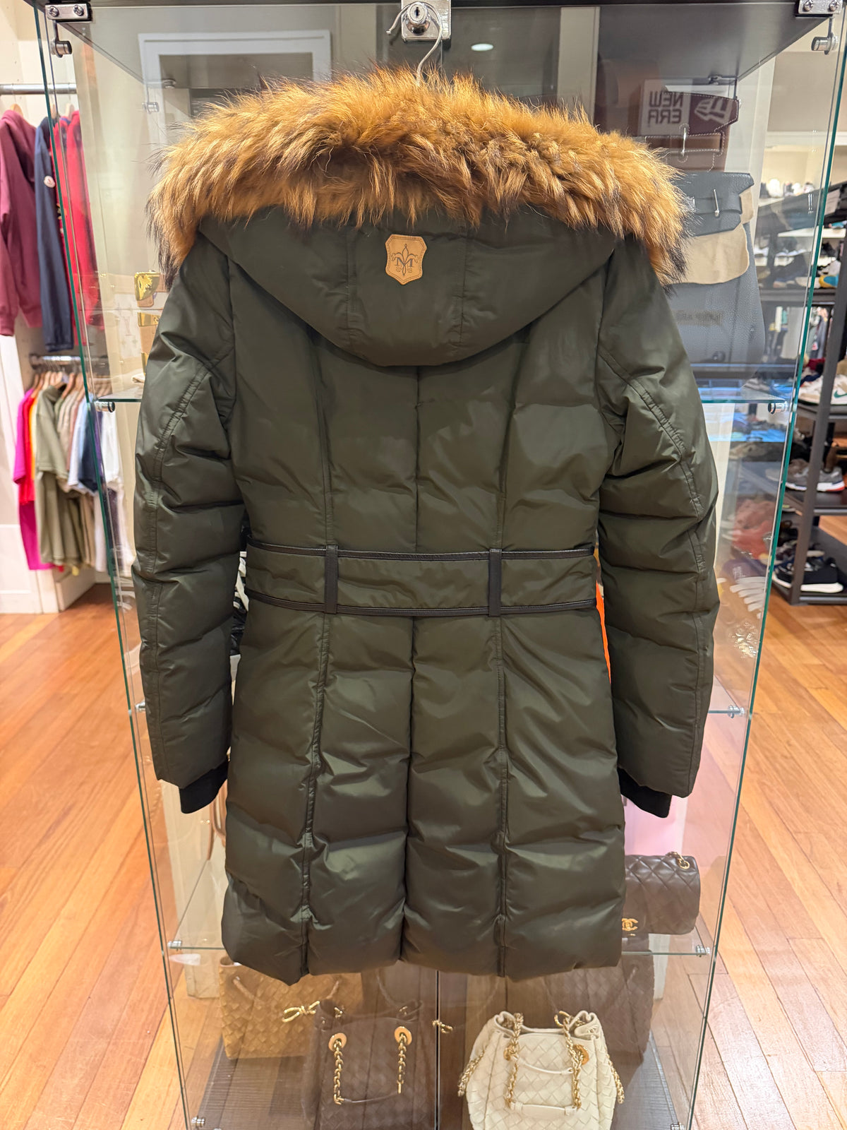 Mackage Asymmetrical Faux Fur Down Puffer Jacket