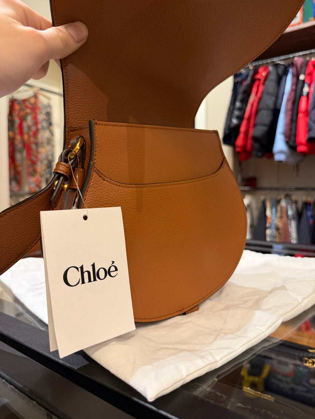 Chloé Marcie Saddle Bag - Tan