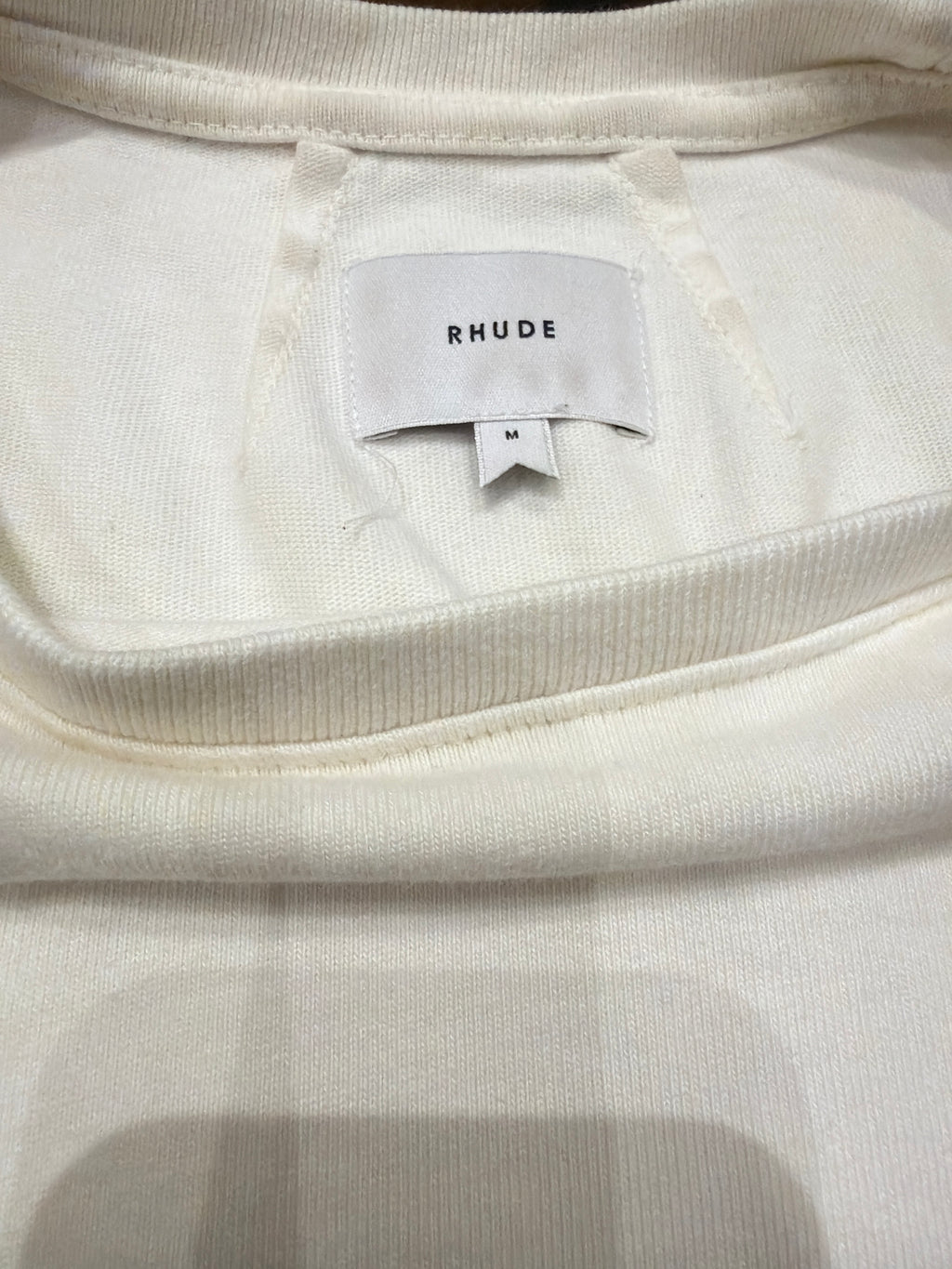 Rhude Chevron Repeat Logo Tee-White