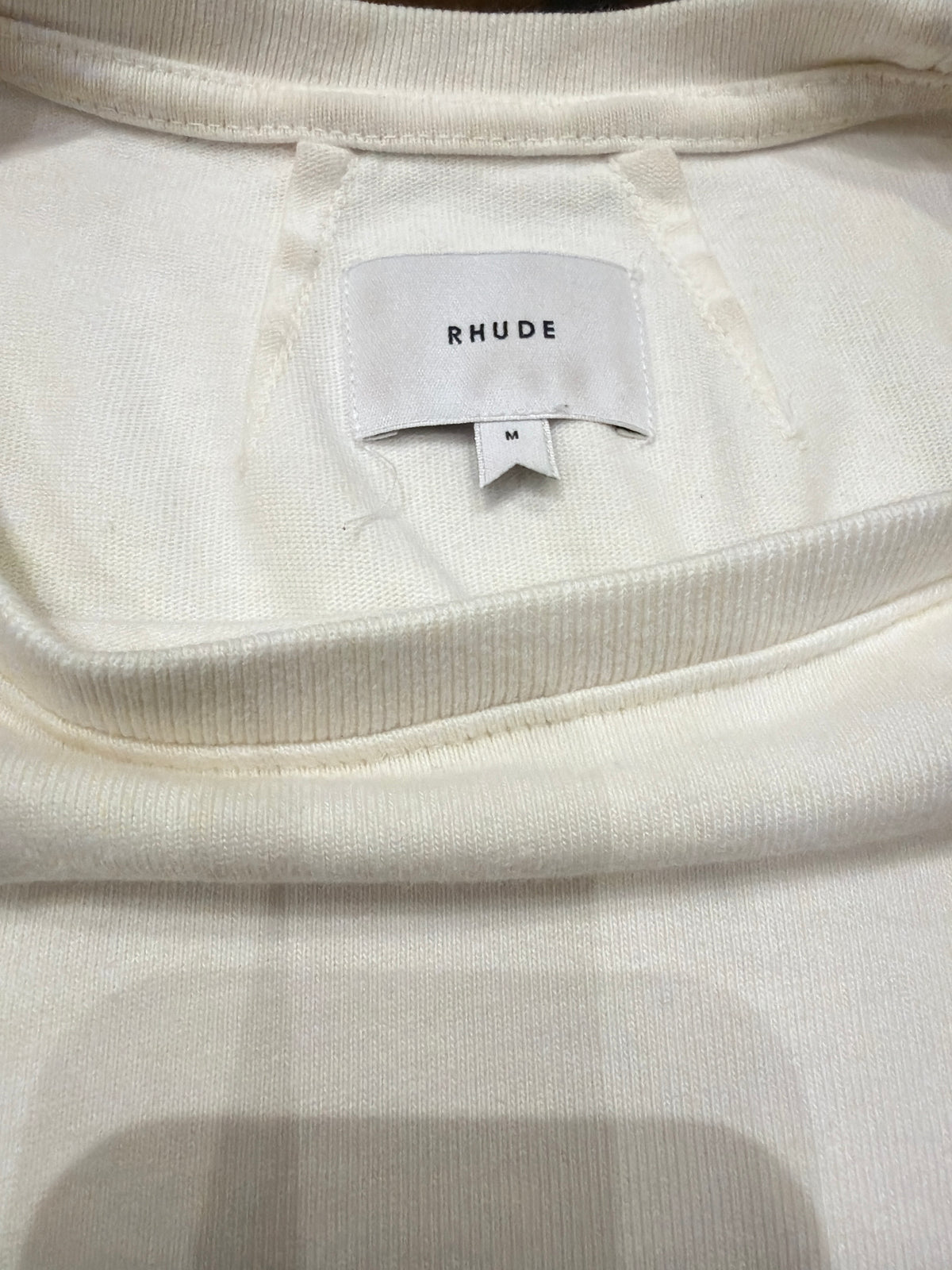 Rhude Chevron Repeat Logo Tee-White