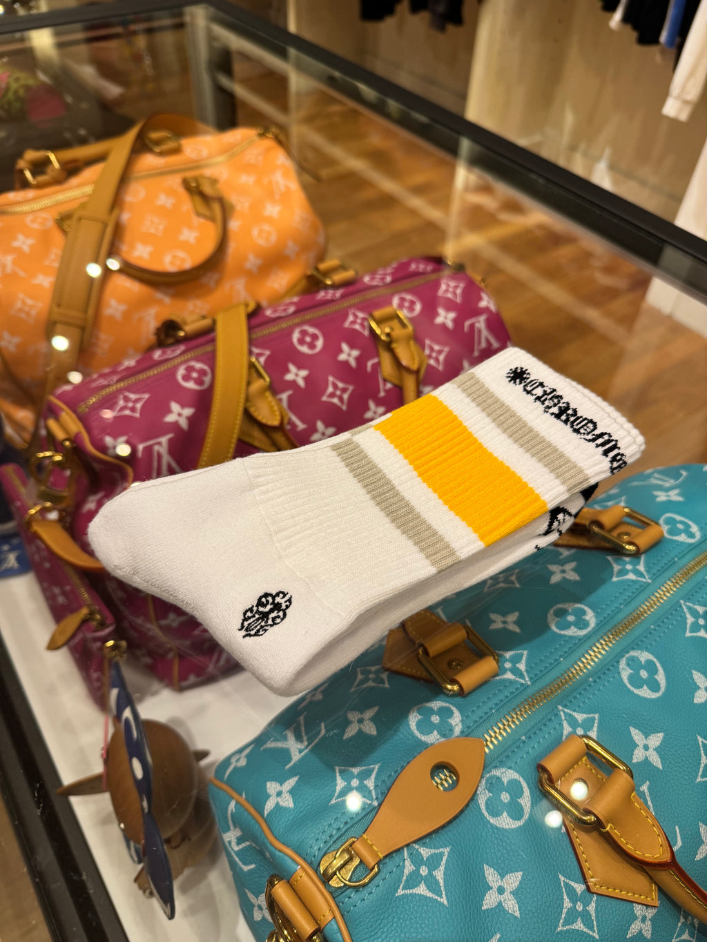 Chrome Hearts Socks - White/Yellow (L)