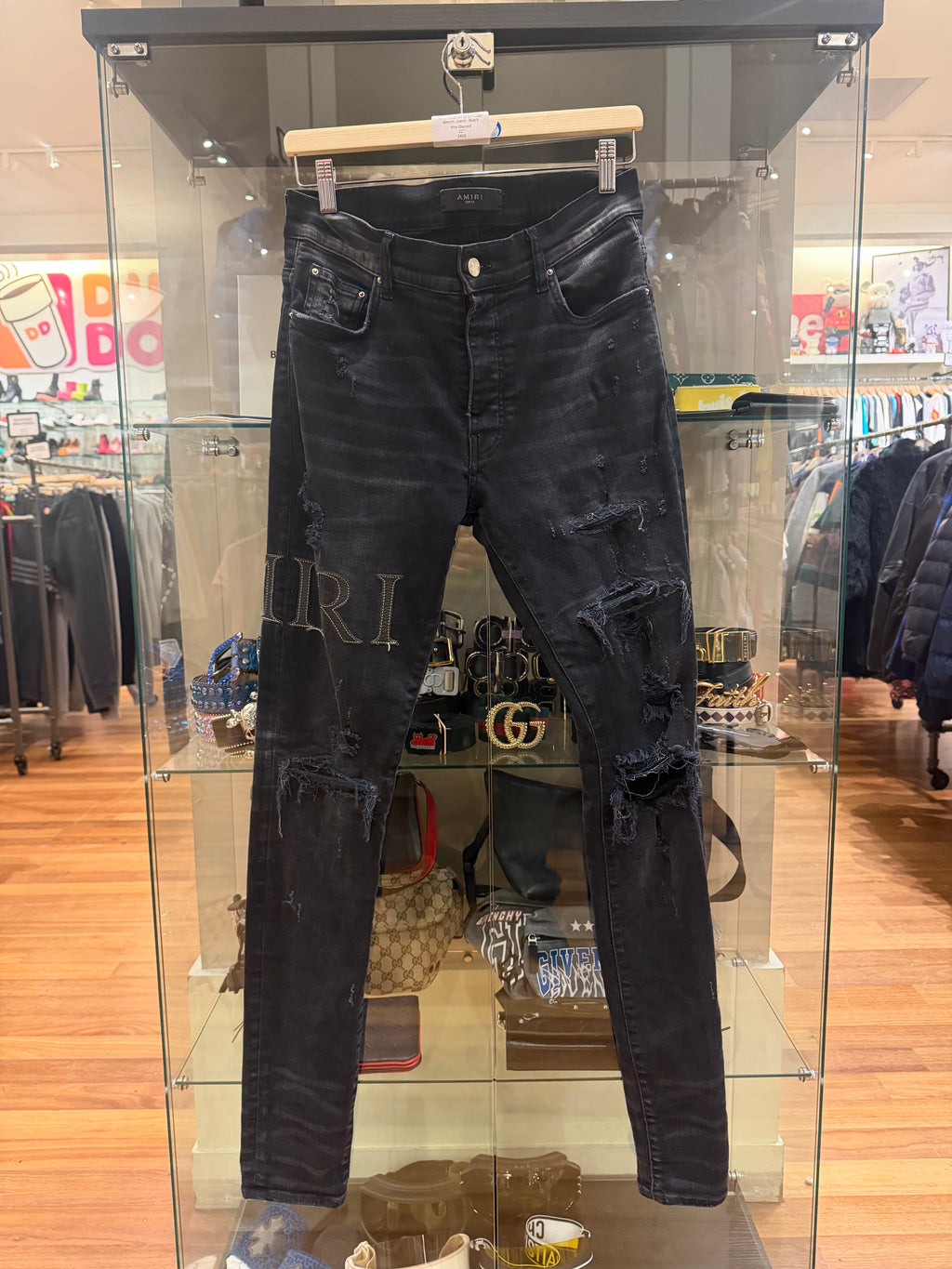 Amiri Leather Stitch Logo
Denim Jeans - Black