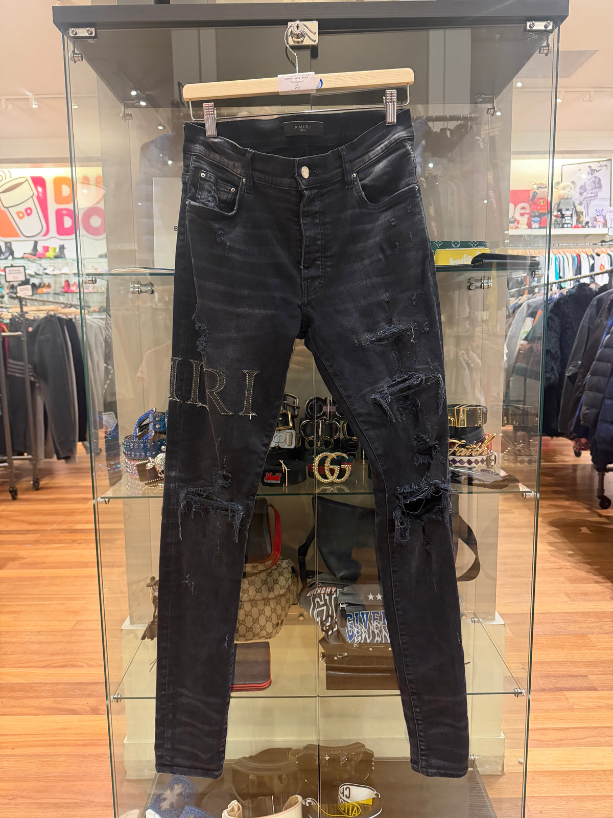 Amiri Leather Stitch Logo
Denim Jeans - Black