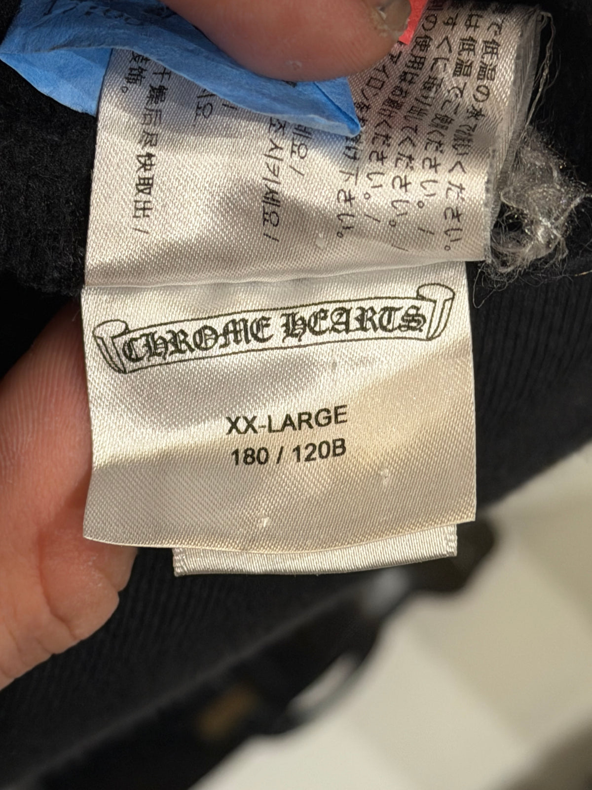 Chrome Hearts Vertical Logo Sweatpants - Black/Blue