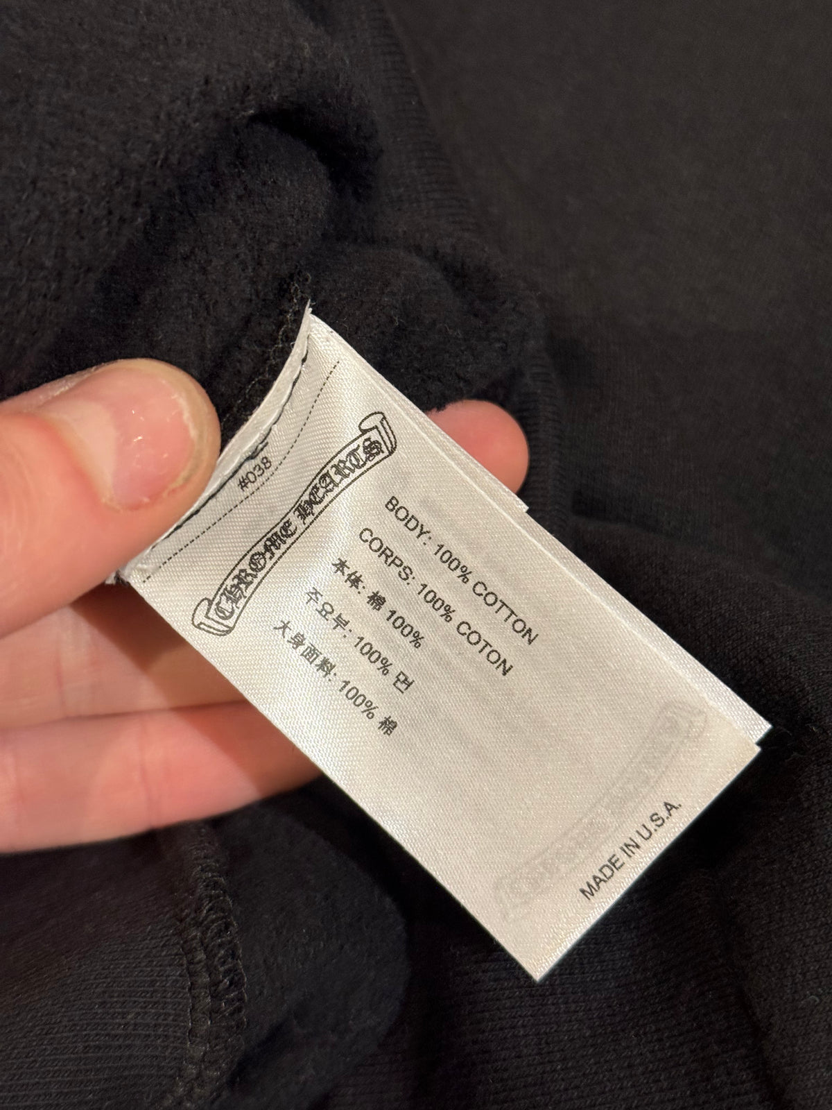 Chrome Hearts Neck Print Crewneck - Black