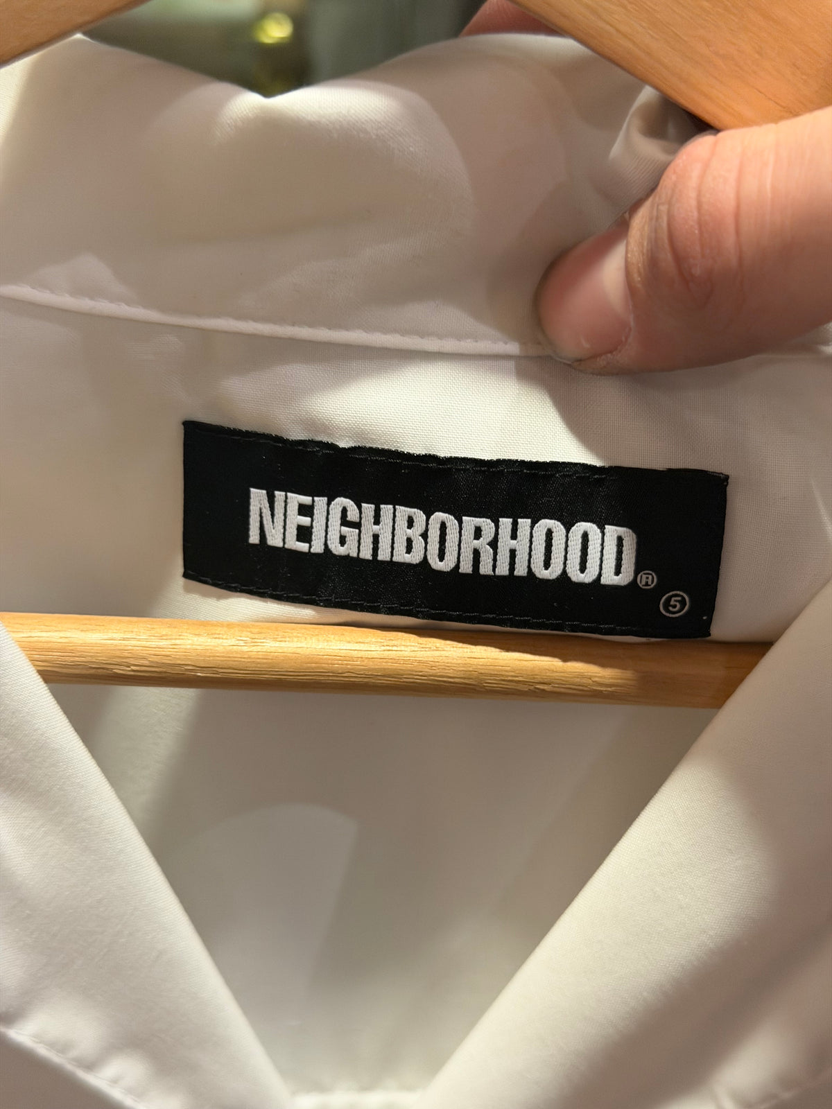 Neighborhood Camp Collar SS Shirt - White
