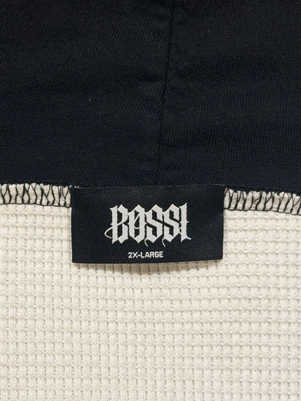 Bossi Kill Crew Reversible Heavyweight Thermal Zip Up - Black/Grey