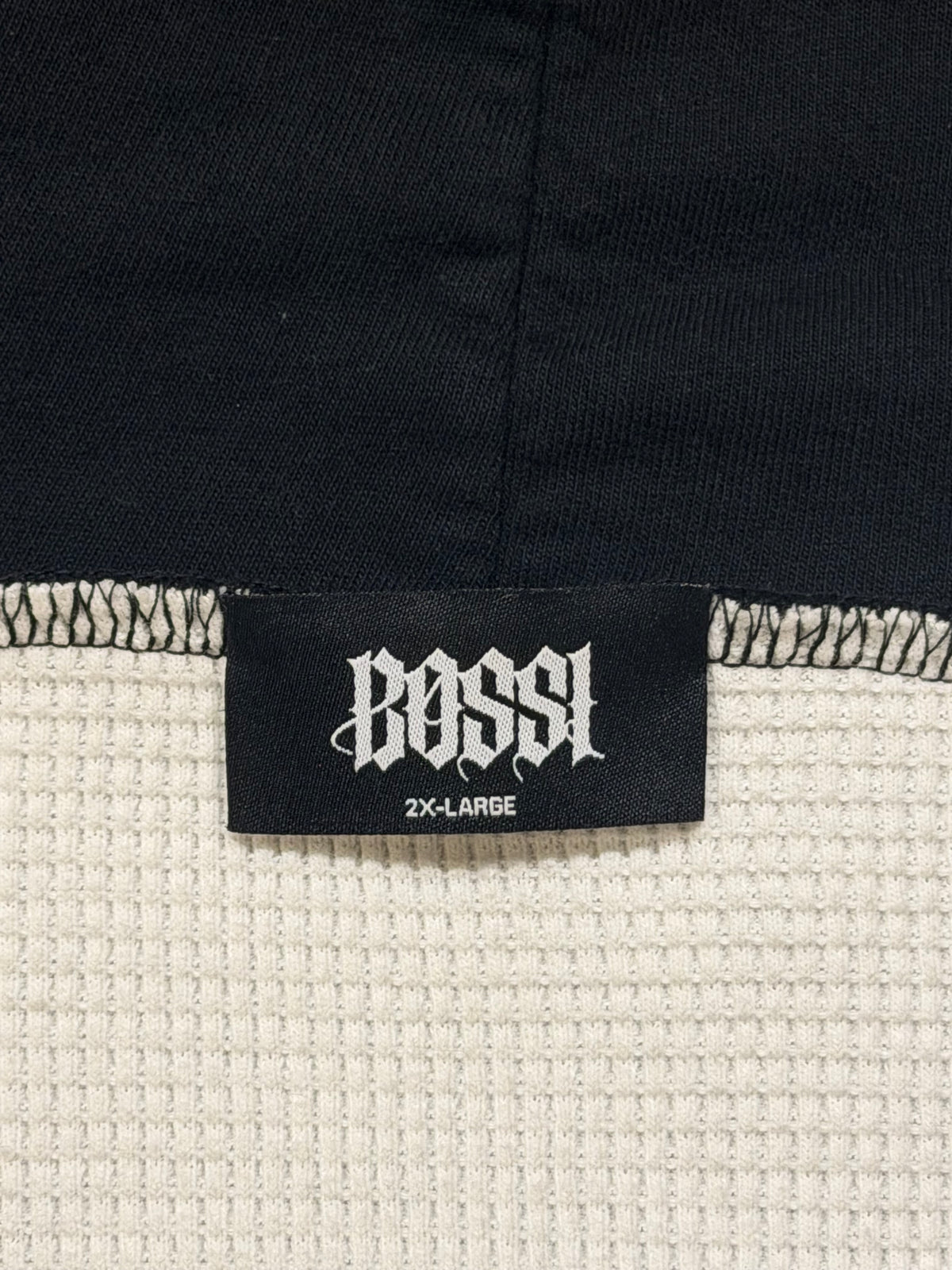 Bossi Kill Crew Reversible Heavyweight Thermal Zip Up - Black/Grey