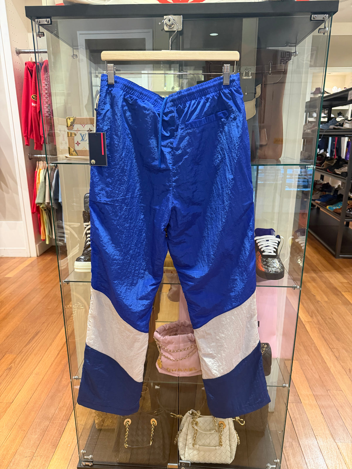Eric Emanuel EE Nylon Track Pants - Blue/White