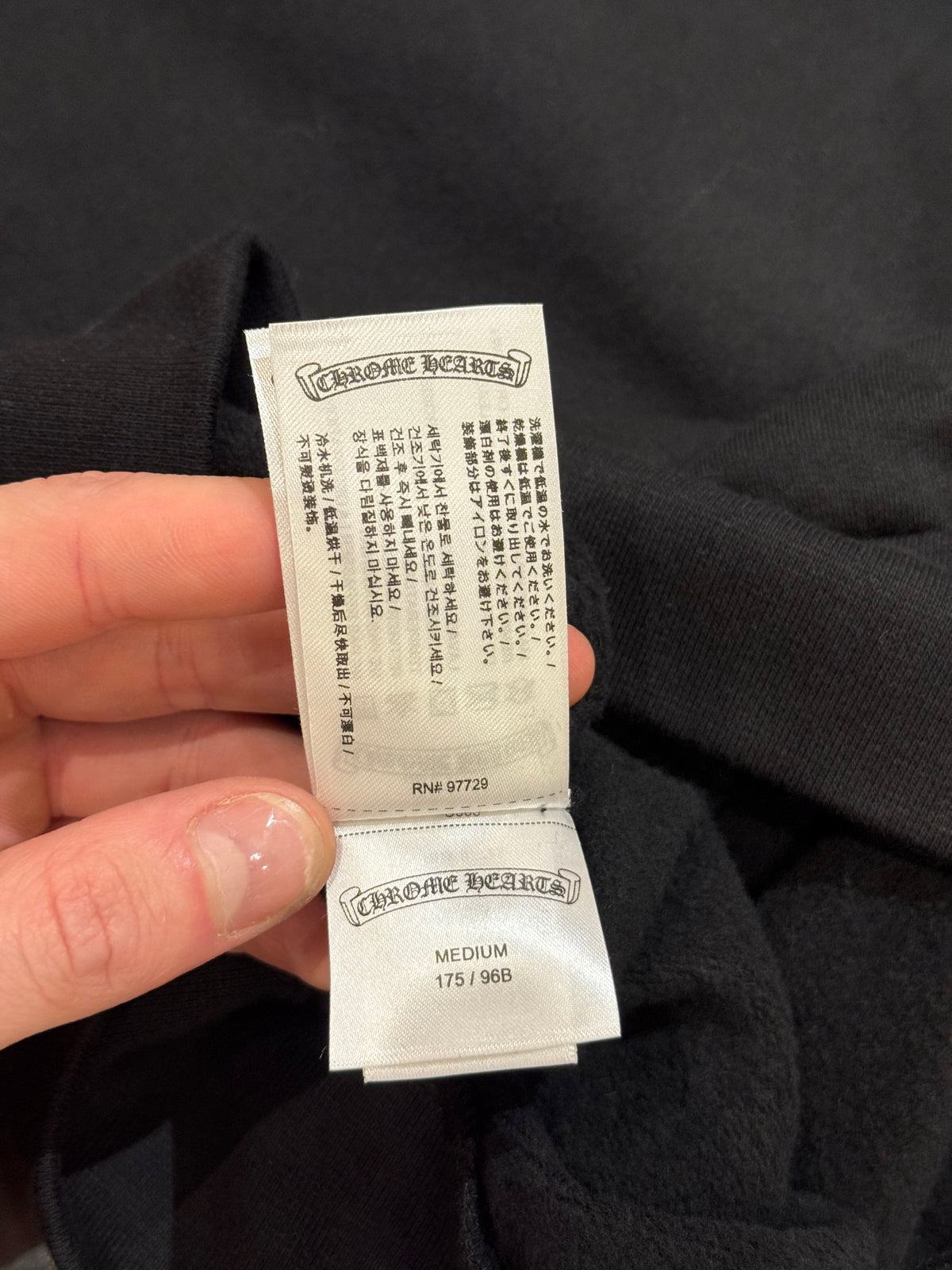 Chrome Hearts Neck Print Crewneck - Black