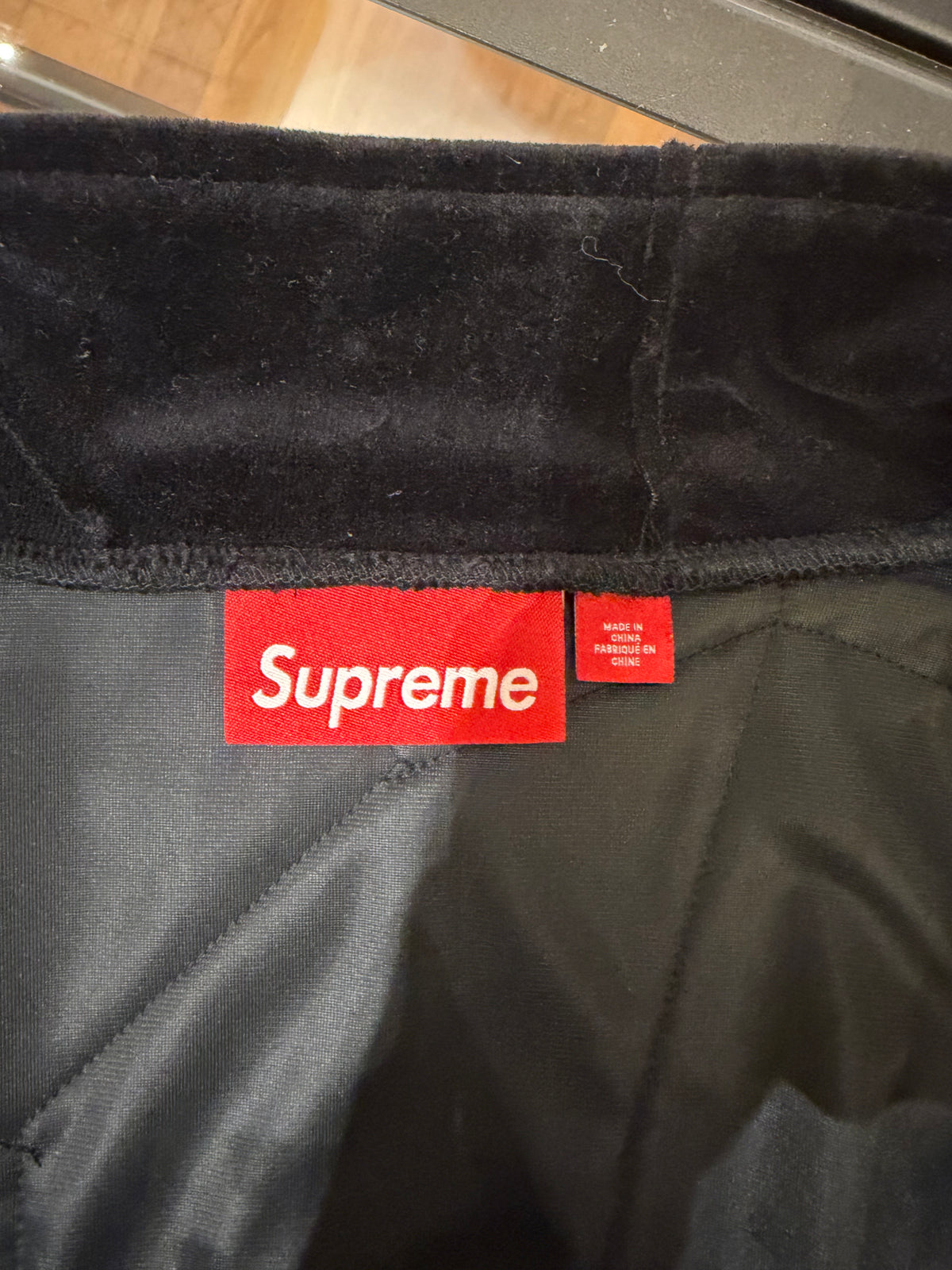 Supreme Patchwork Velour Jacket - Black