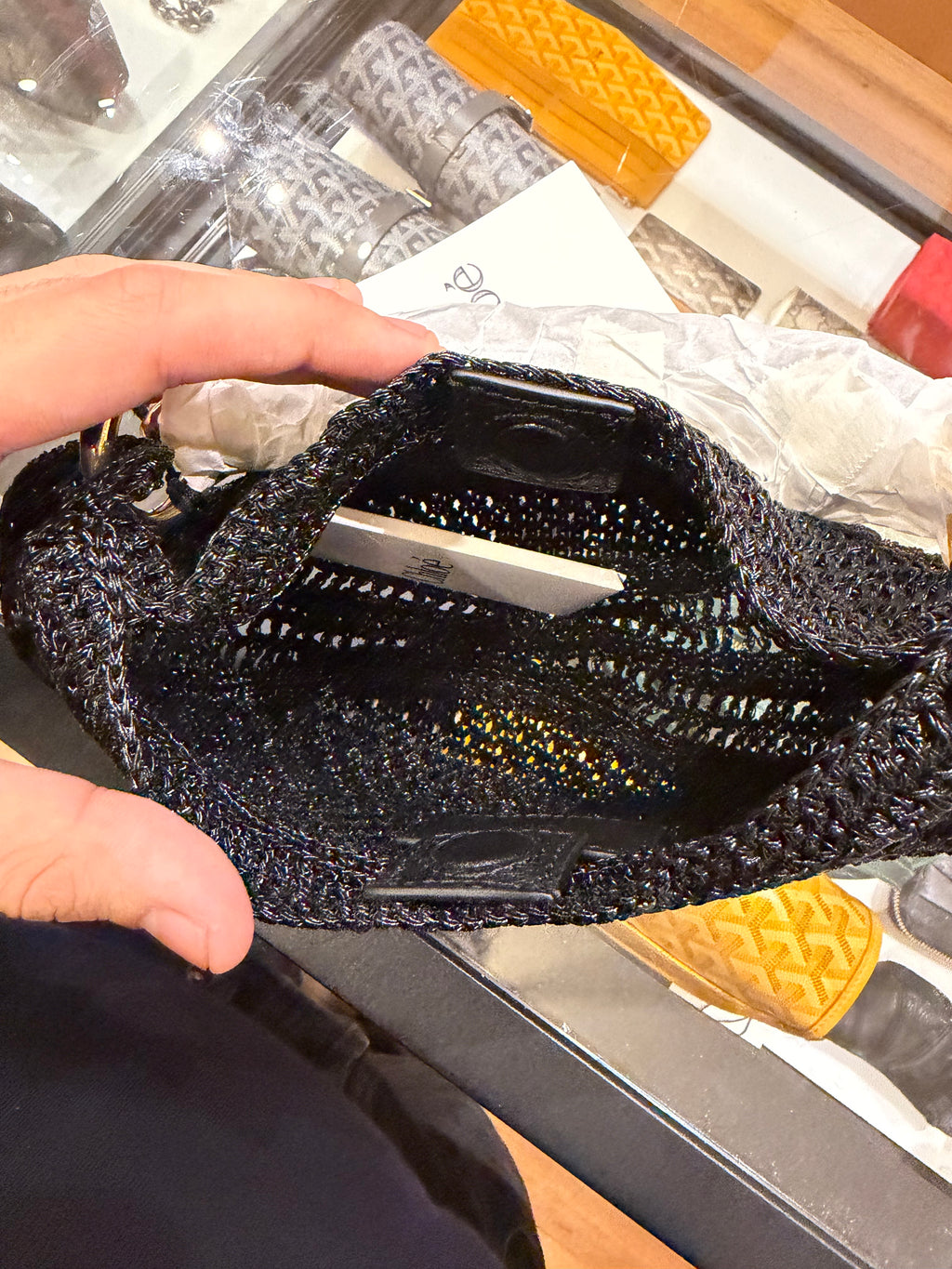 Cholé Summer Banana Raffia Logo Bag