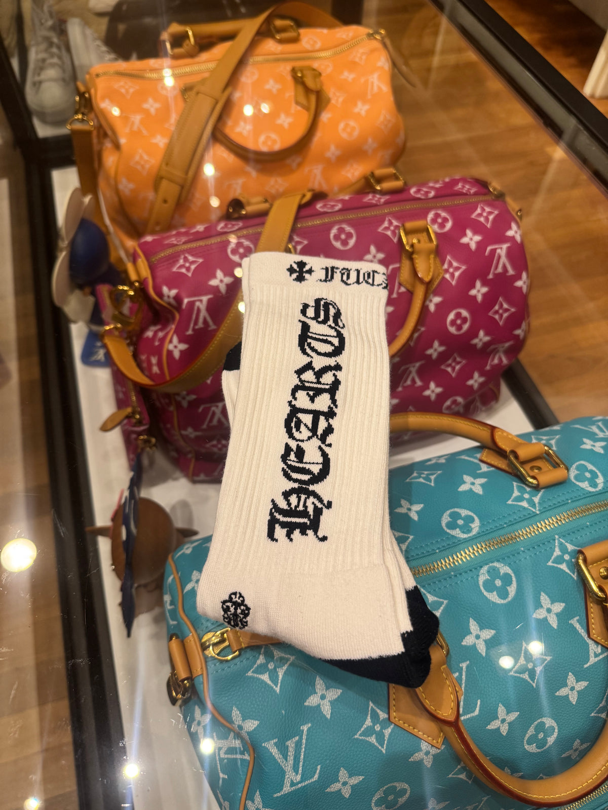 Chrome Hearts Socks - White/Black (M)