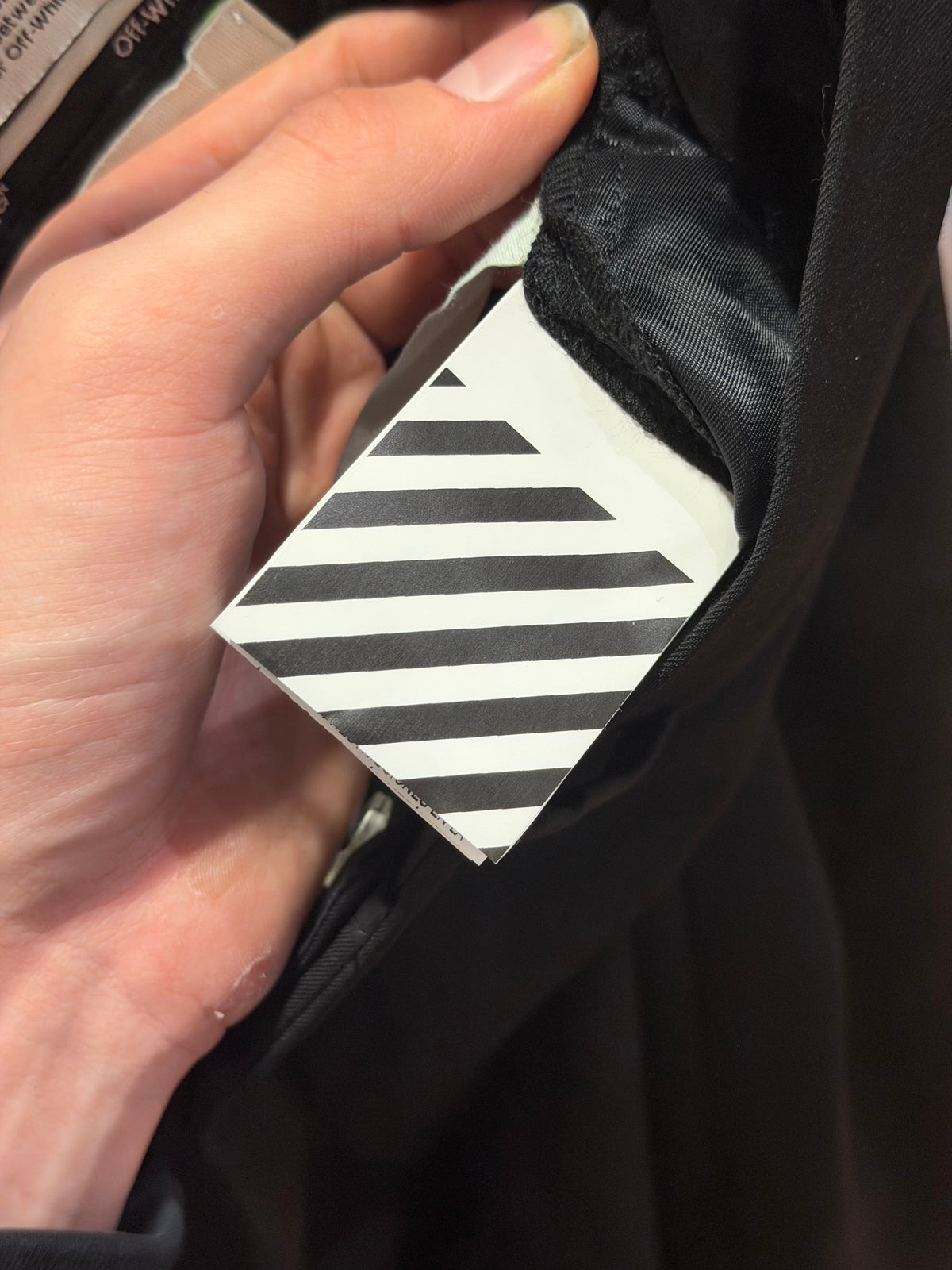 Off-White Flared AOP Print Trousers - Black