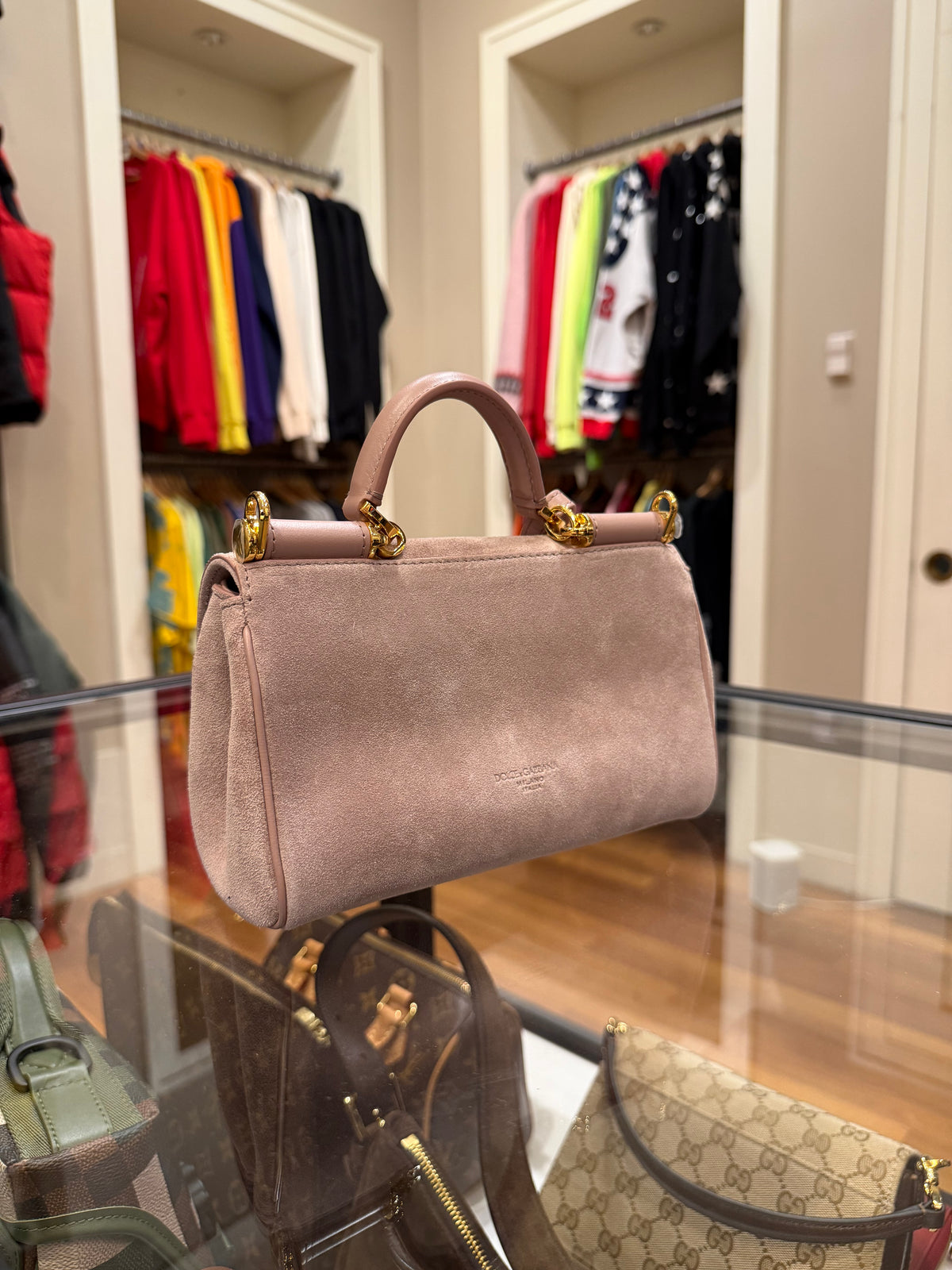 Dolce & Gabbana Mini My Sicily Handbag - Pink Suede