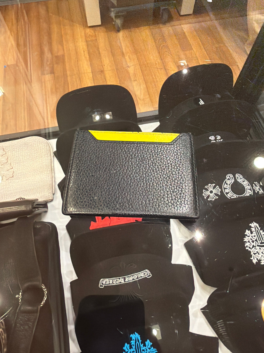 Celine Grained Leather Card Holder - Black