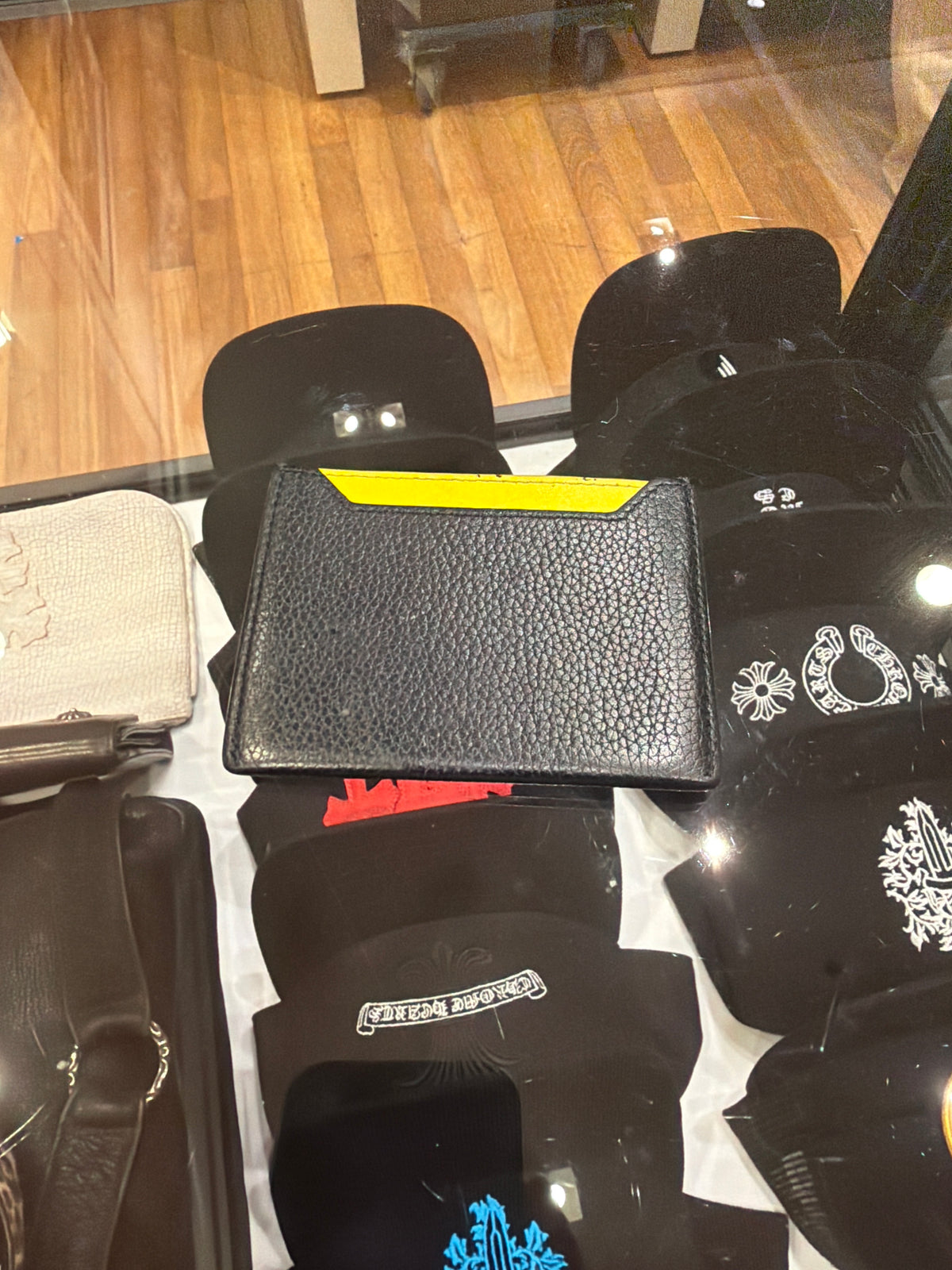 Celine Grained Leather Card Holder - Black