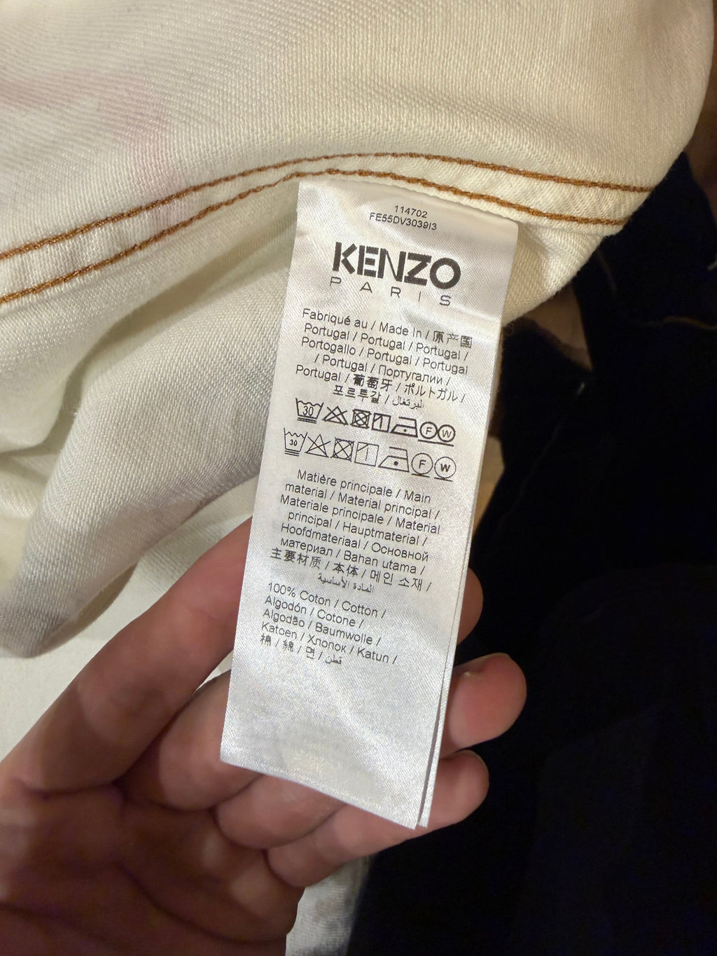 Kenzo Drawn Varsity Jacket - White