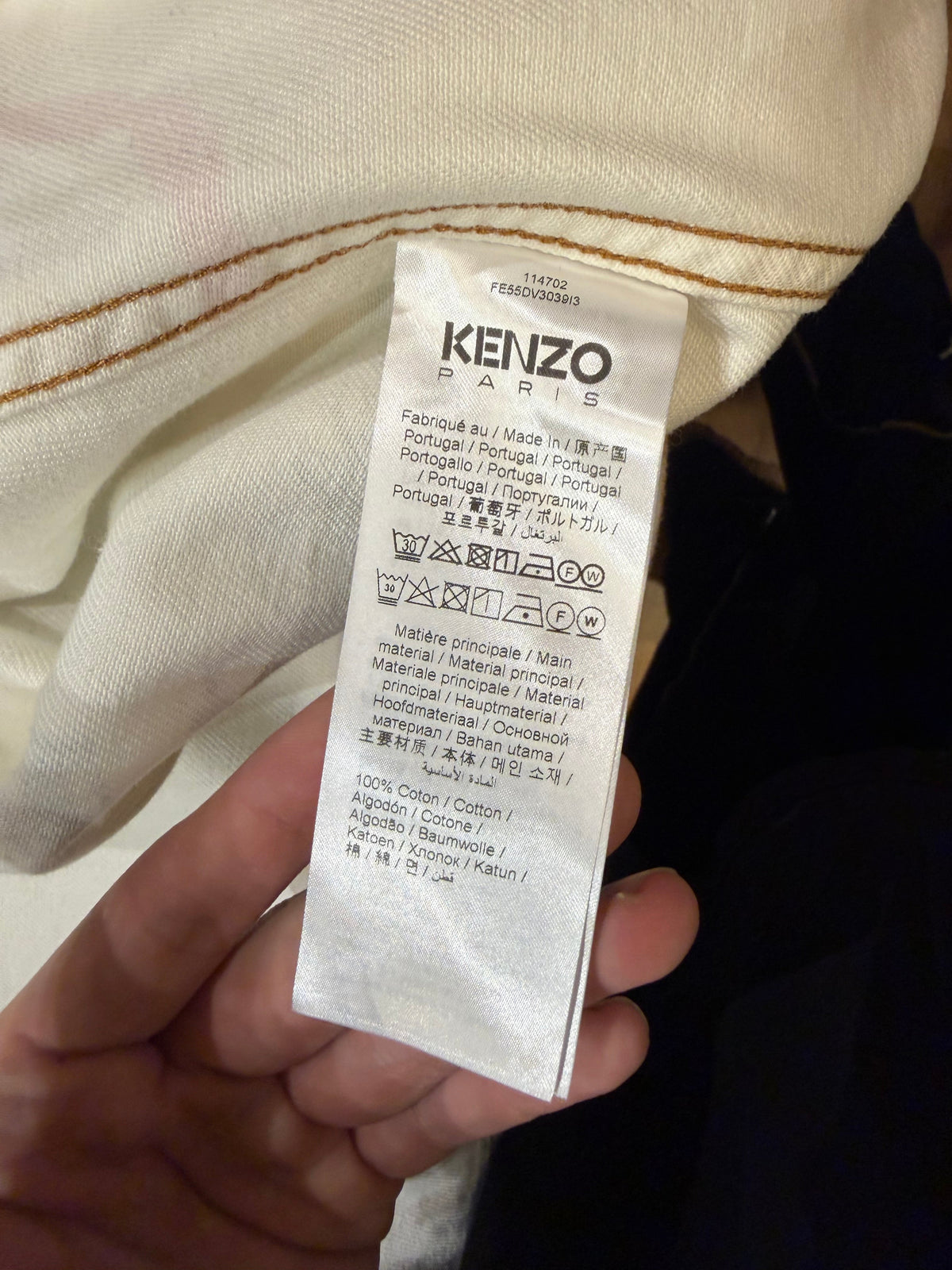 Kenzo Drawn Varsity Jacket - White