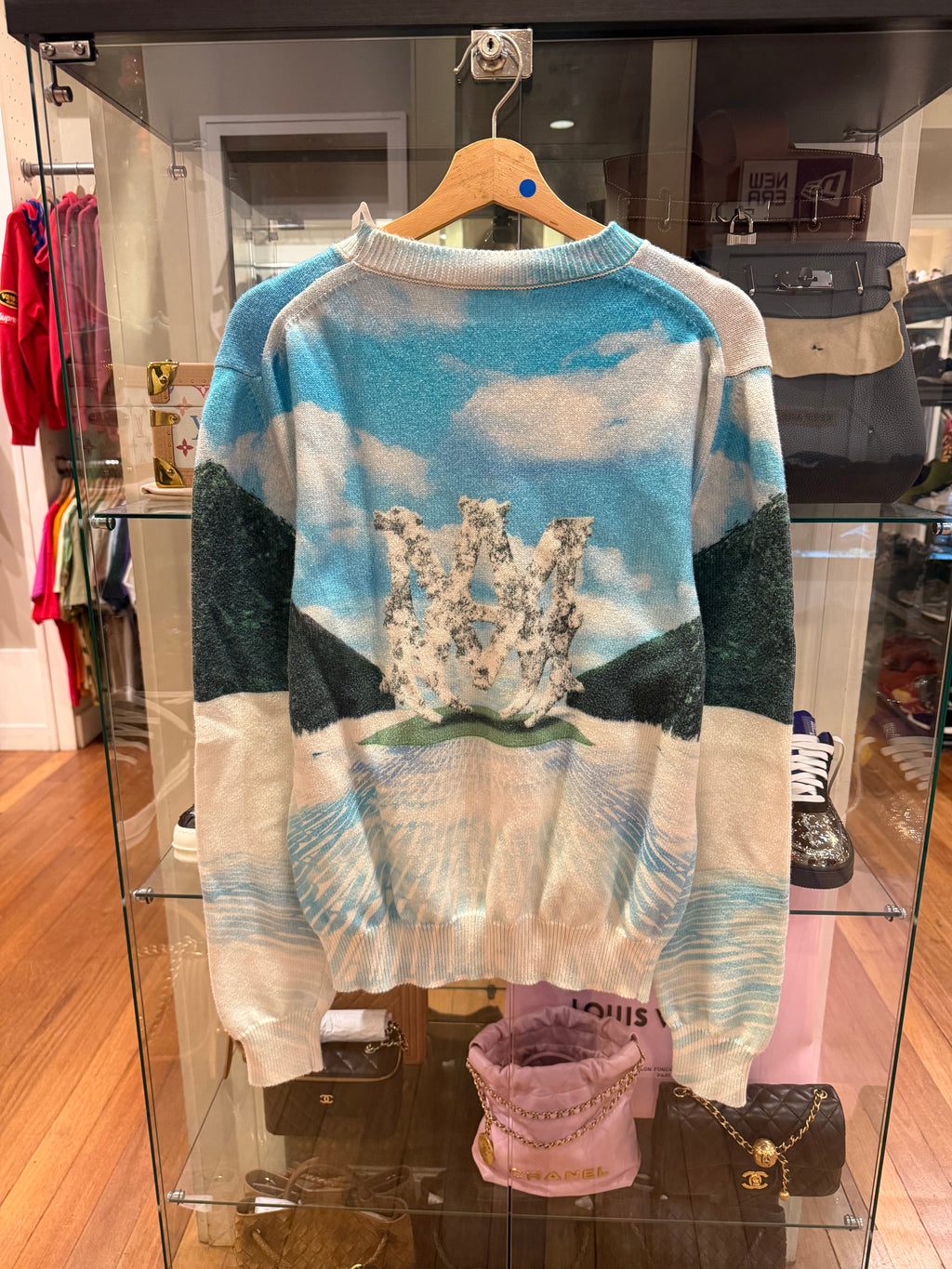 Amiri Intarsia-Pattern Cotton Blend Jumper