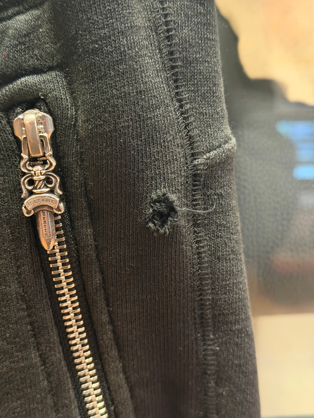 Chrome Hearts Plus Cross Double Dagger Zip Sweatpants - Black