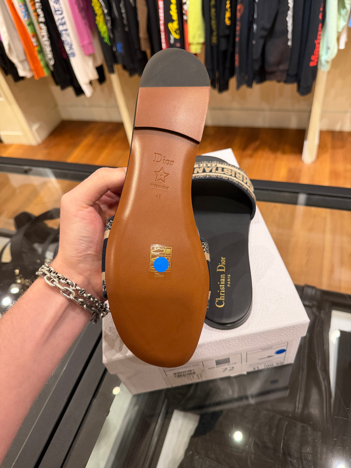 Dior Dway Slide - Deep Blue