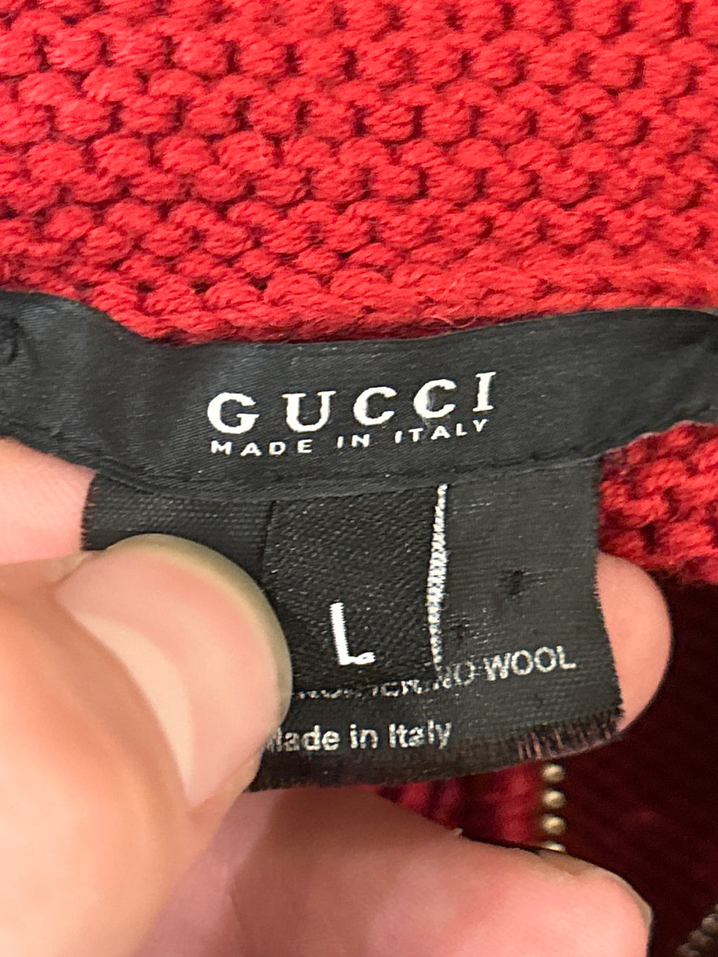 Gucci Wool Knit Full Zip Sweater