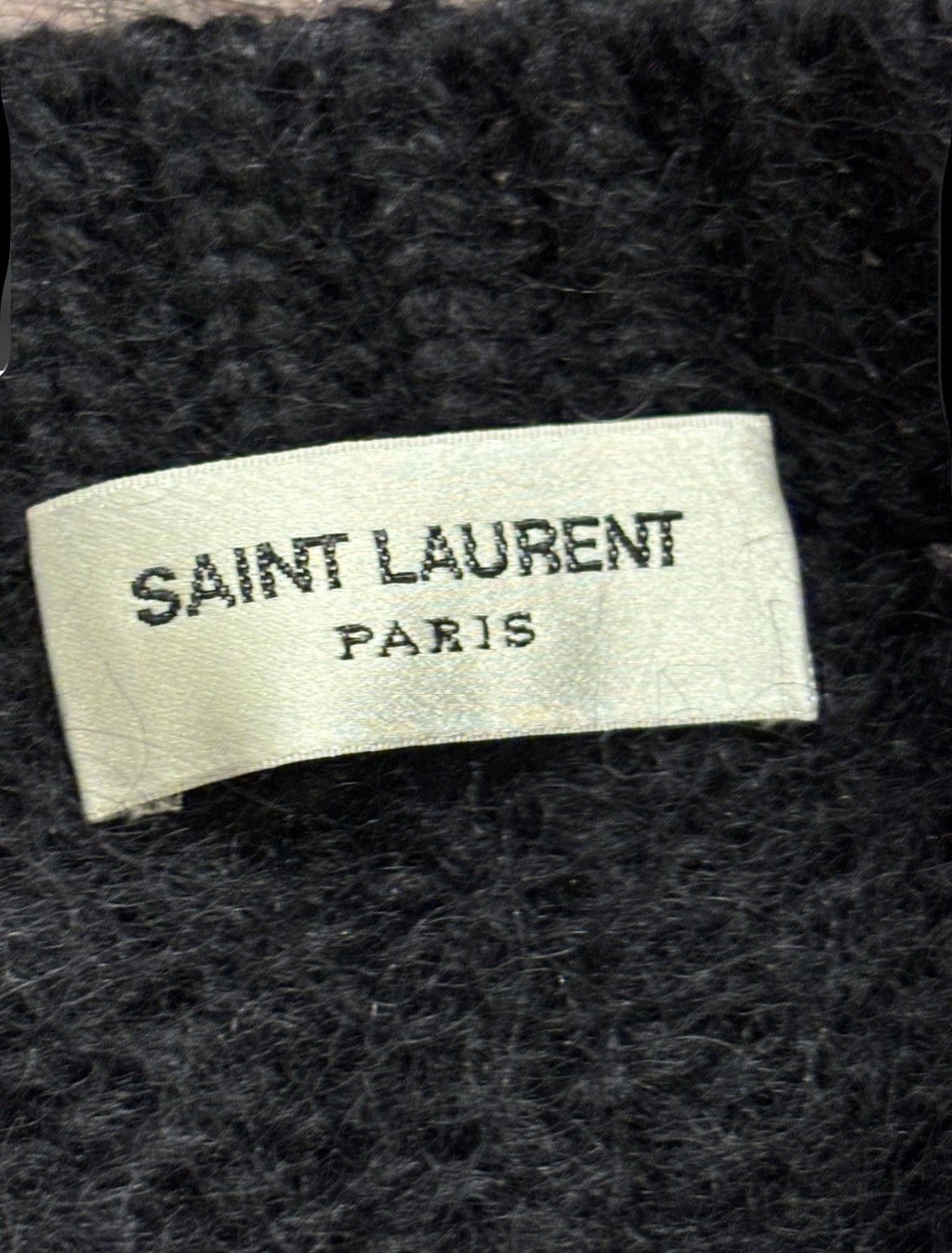 Saint Laurent Paris Mohair Sweater - Black/White