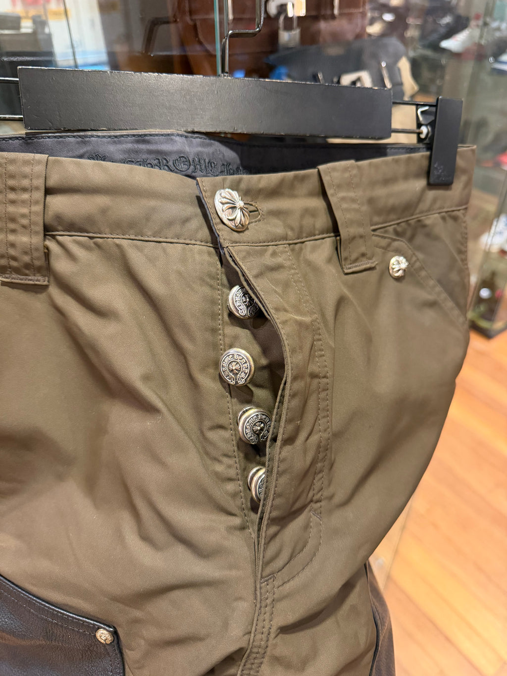 Chrome Hearts Nylon Leather Double Knee Carpenter Pants - Brown