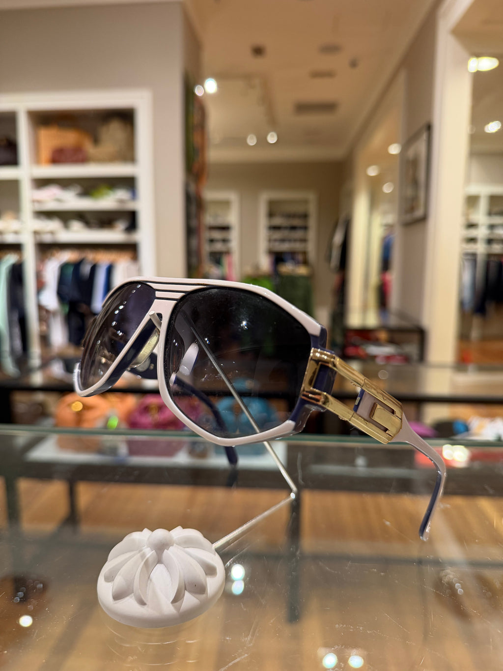 Cazal Legends 163/3 Sunglasses - Blue, White, Gold