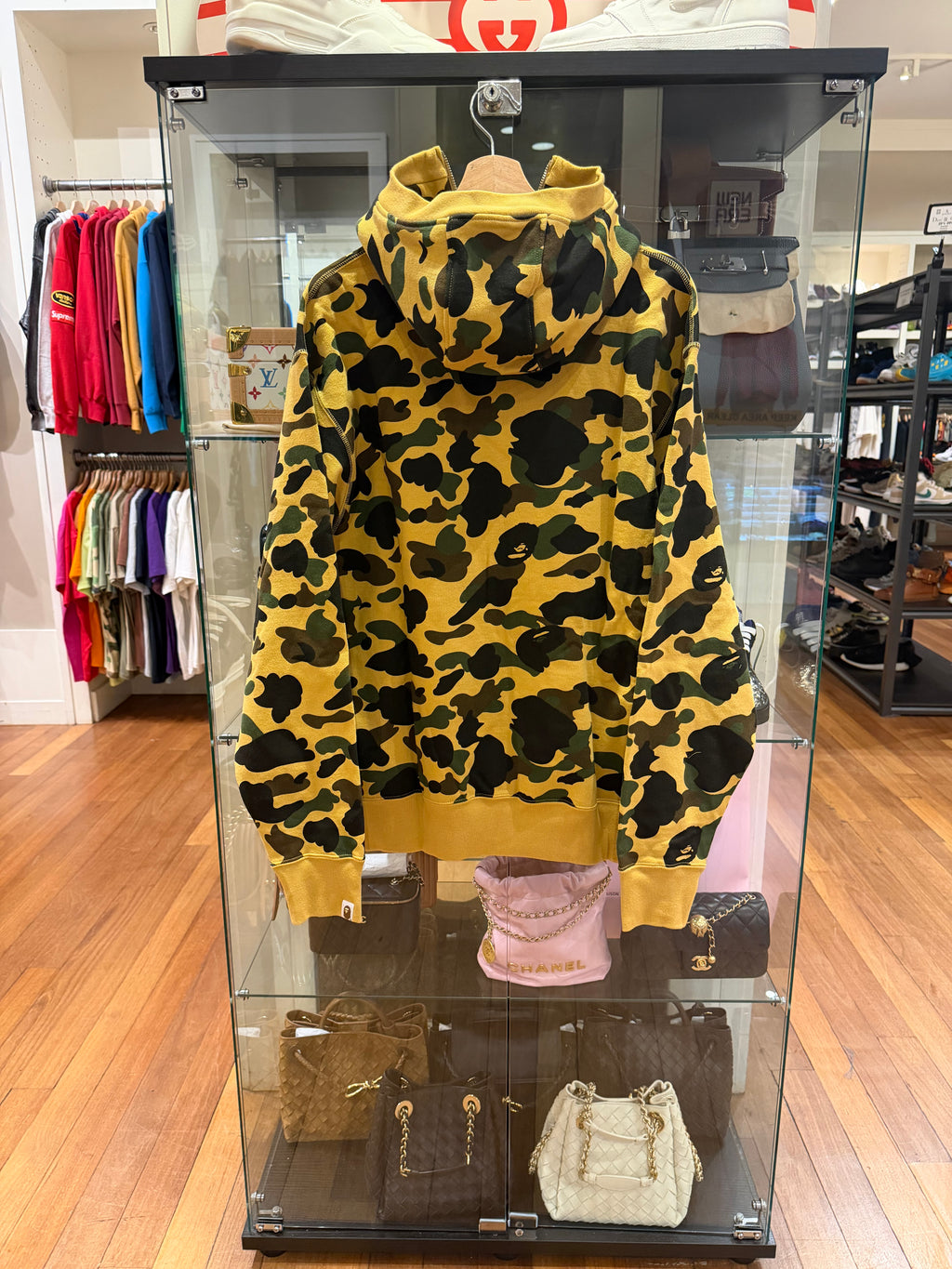 Bape 1st Camo Balaclava Full Zip Hoodie -  Yellow