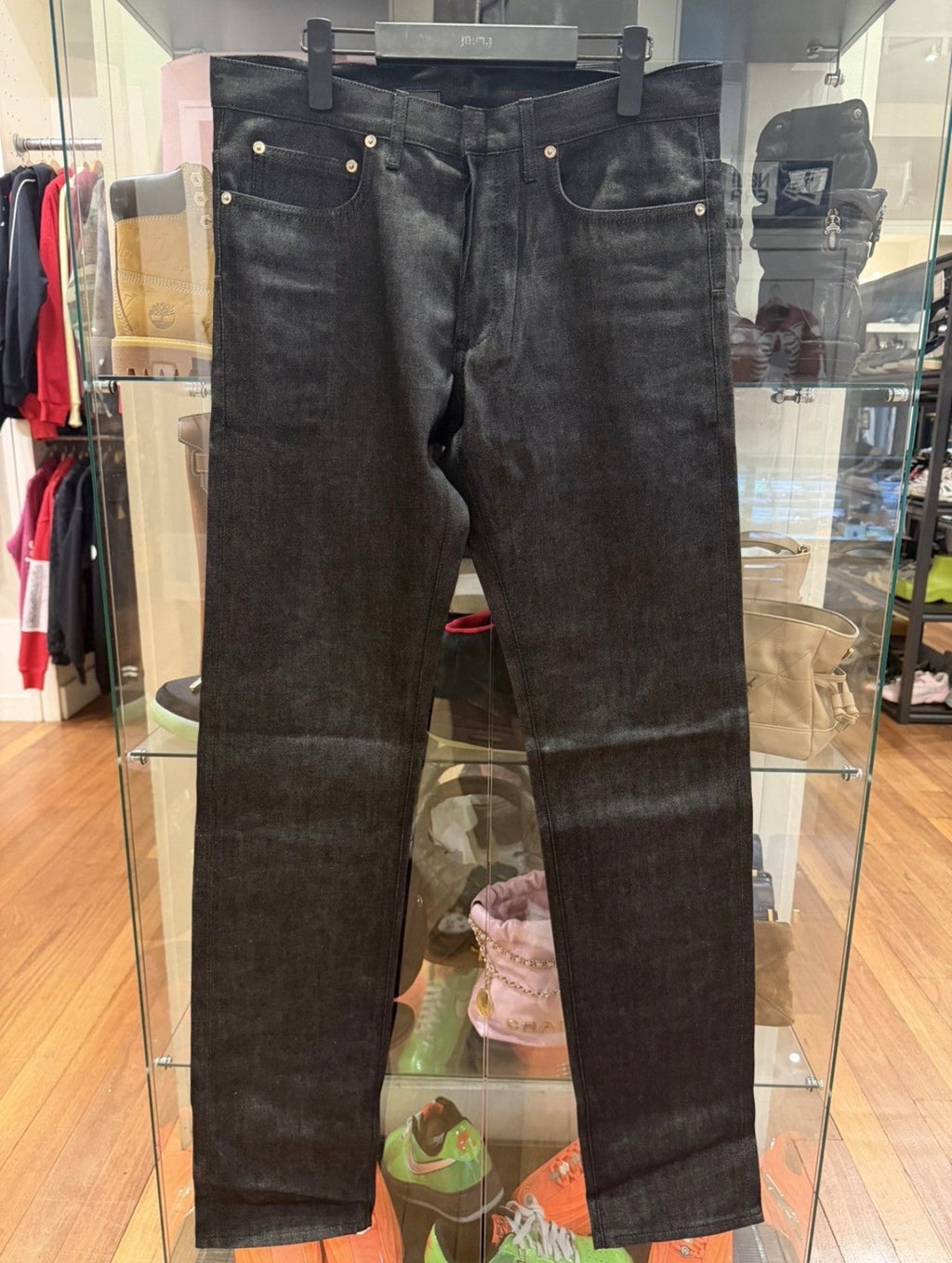 Dior Homme ‘Nostalgy Brut’ 19cm Raw Denim Jeans - Noir