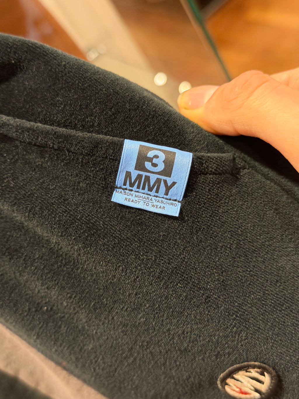 Maison Mihara Yasuhiro Vertical Switching Pants - Black/Grey