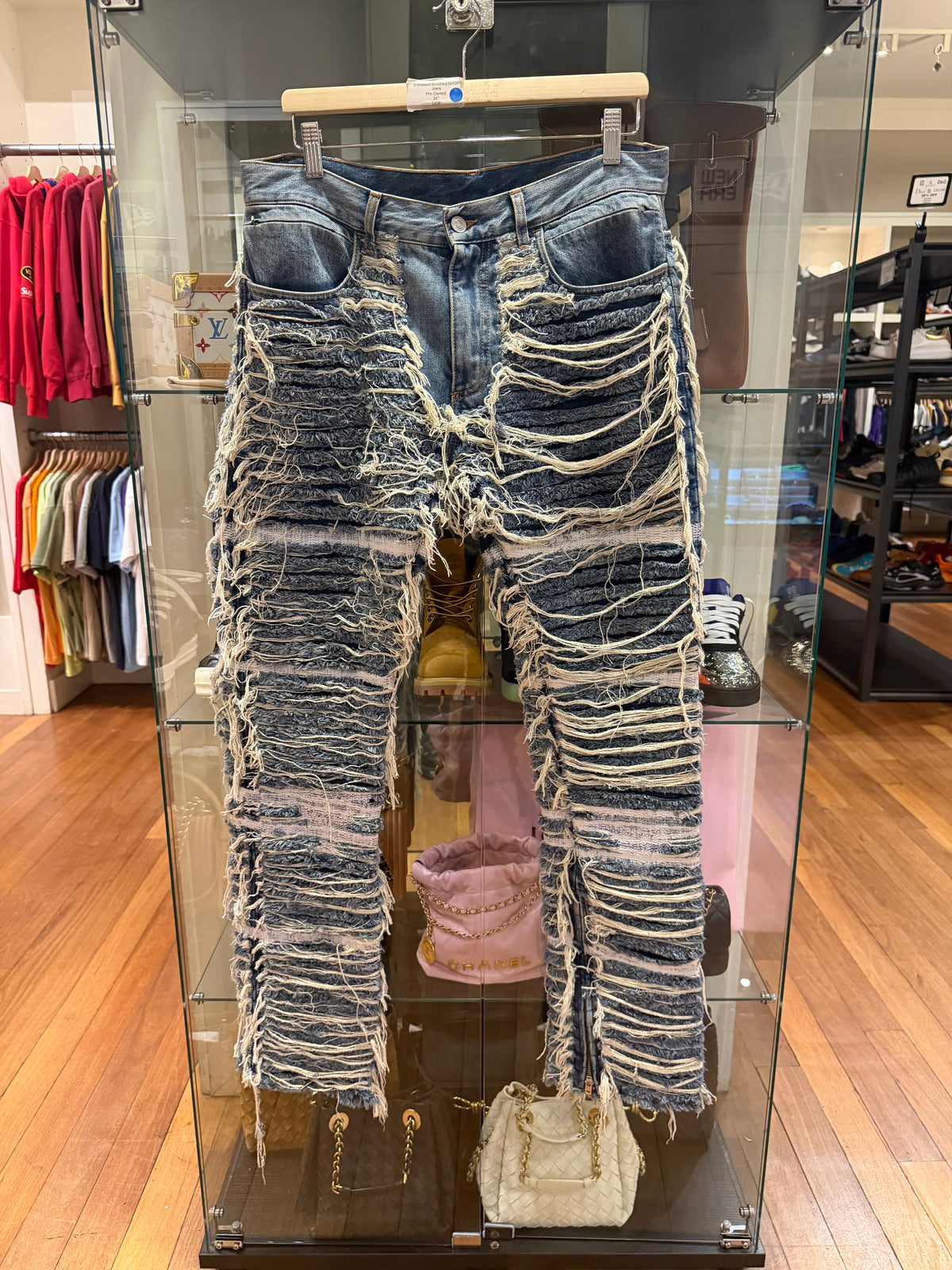 1017 ALYX9SM x Blackmeans Distressed Shredded Denim Jeans