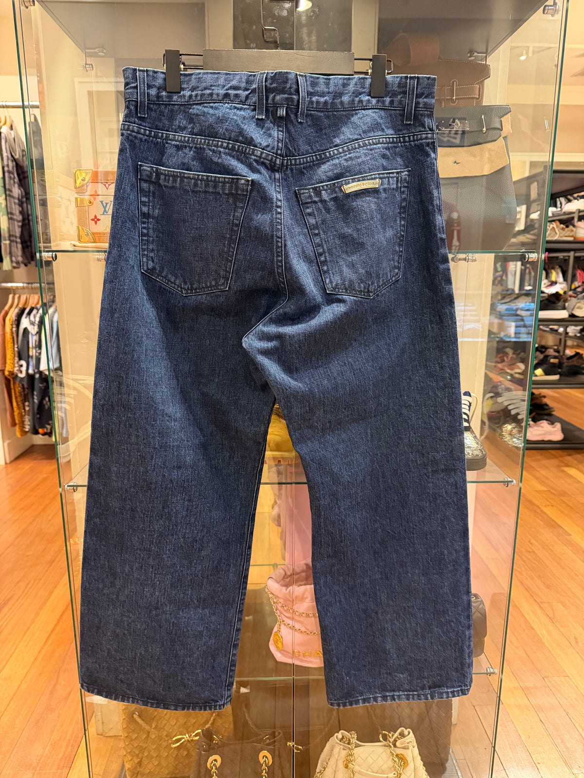 Chrome Hearts KS Cut Raw Denim Jeans - Blue