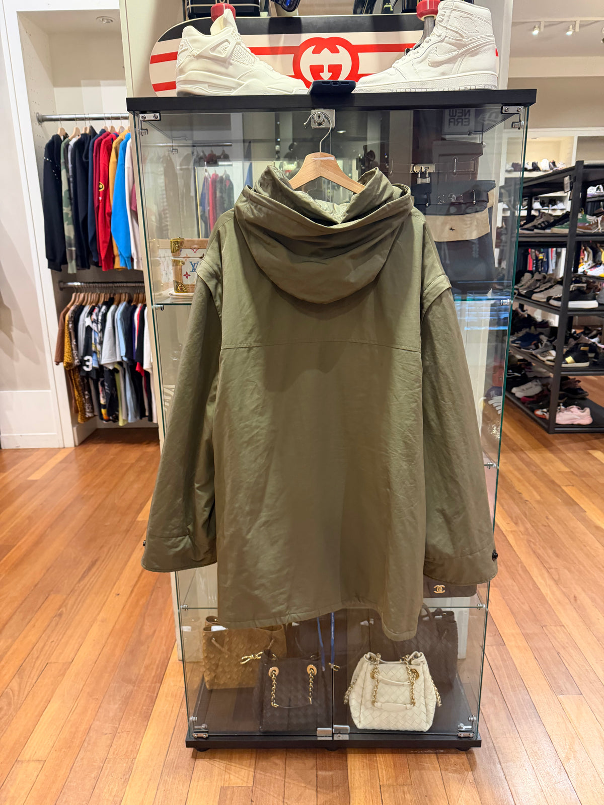 Off-White Reversible Khaki Coverall Coat - Green