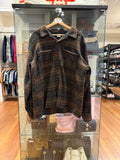 Hidden NY Brushed Wool
Plaid Overshirt - Brown