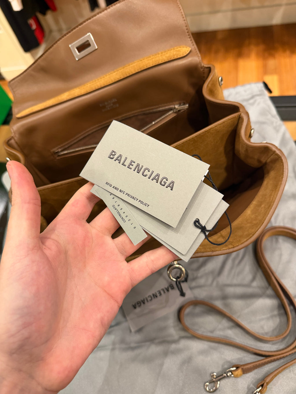 Balenciaga Rodeo Bag Small - Camel Suede