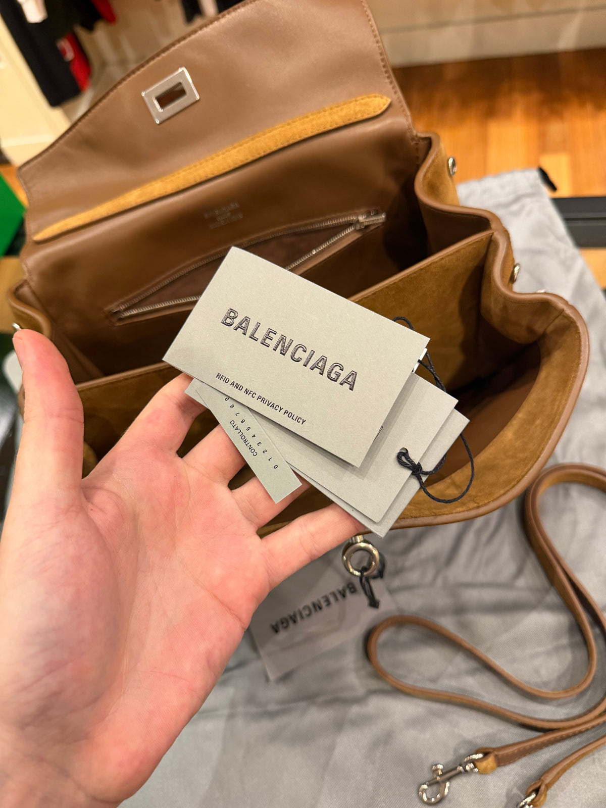 Balenciaga Rodeo Bag Small - Camel Suede