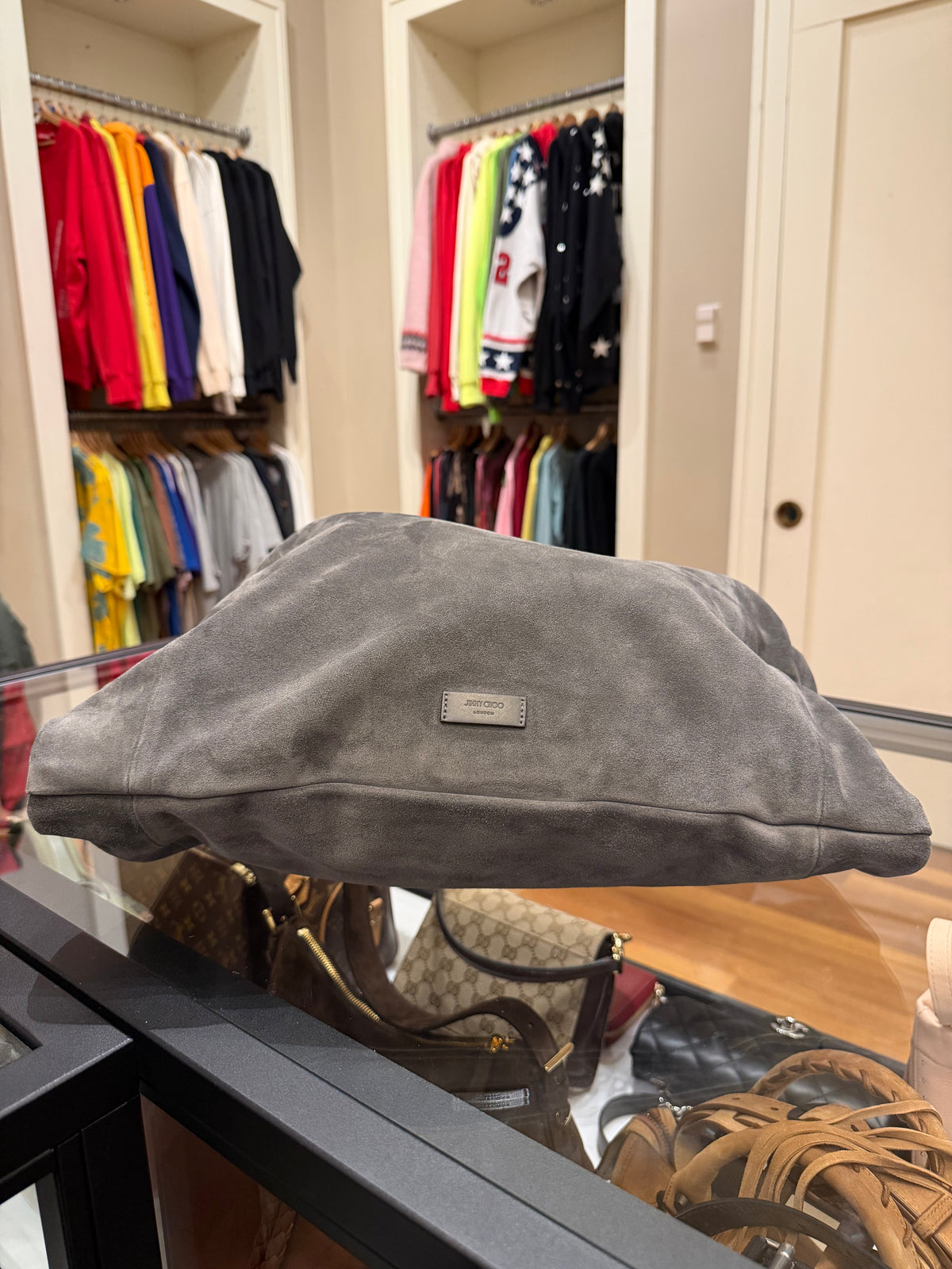 Jimmy Choo Ana Suede Hobo Bag