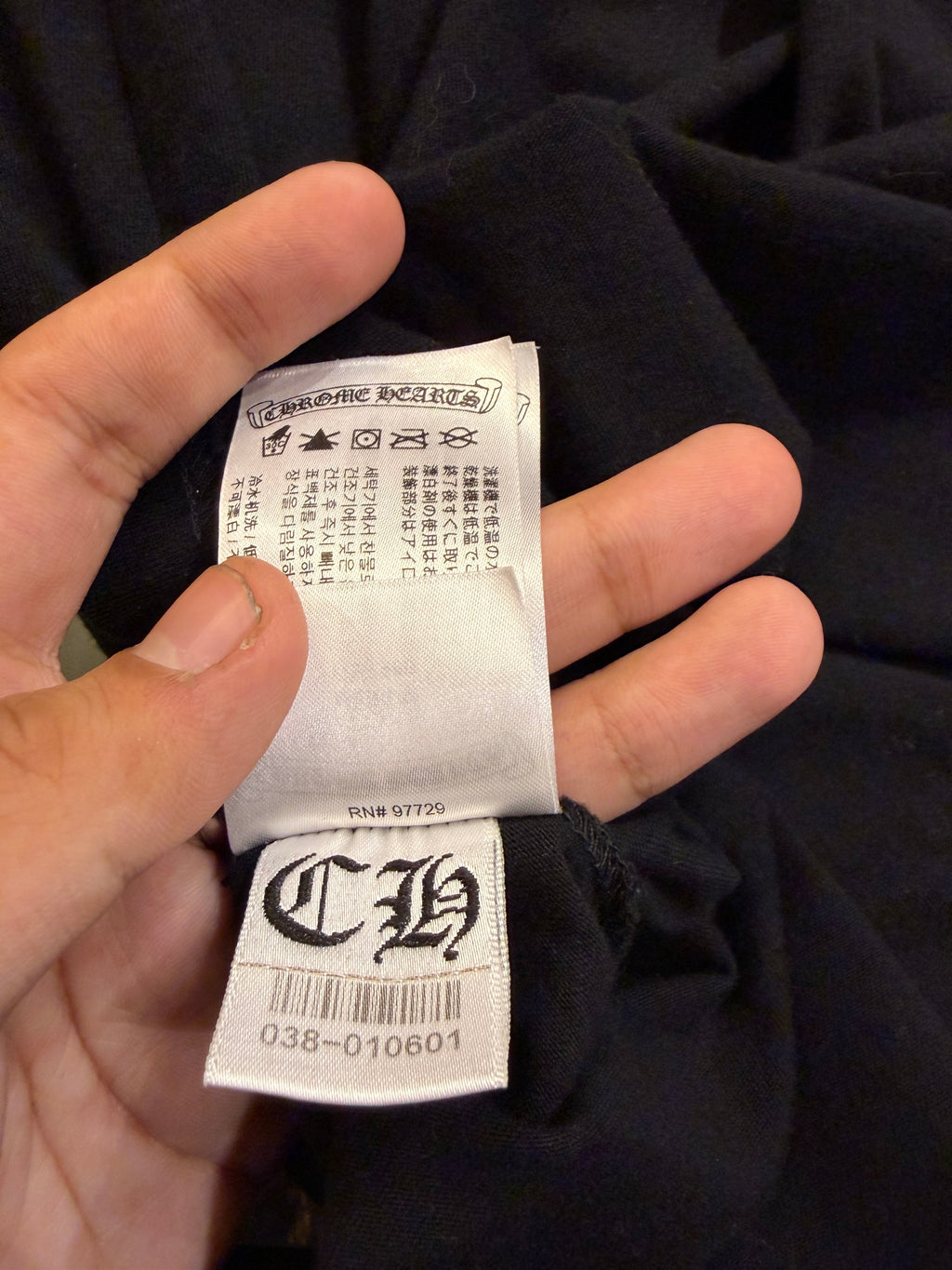 Chrome Hearts Neck Logo Tee - Black