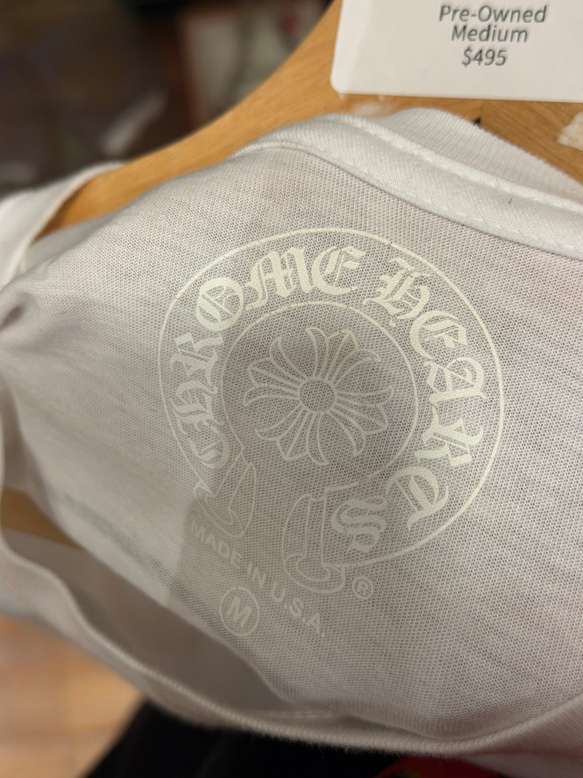 Chrome Hearts Horseshoe Logo Pocket Tee - White