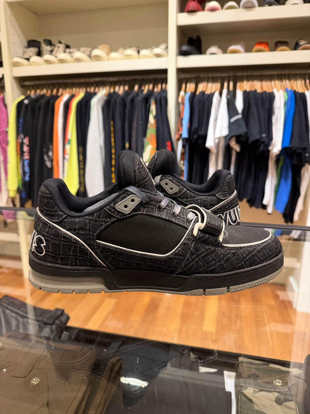 Louis Vuitton LV Trainer Croc Embossed Denim