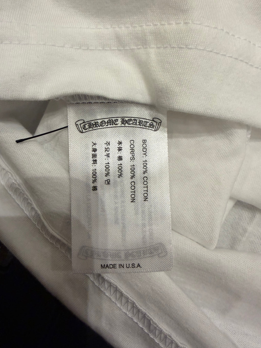 Chrome Hearts Horseshoe Floral Pocket Tee - White
