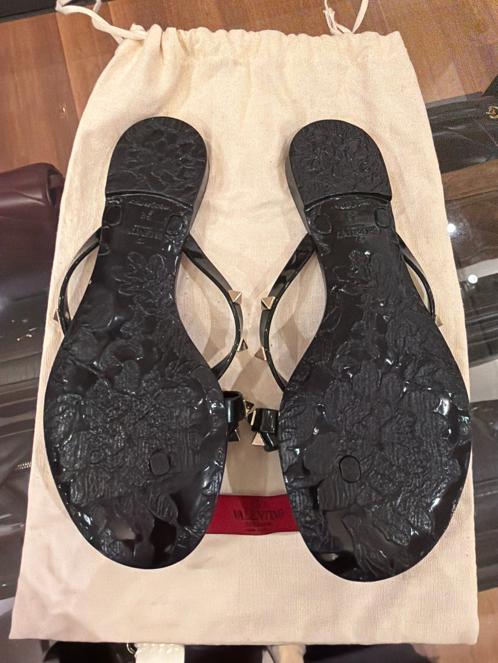 Valentino Garavani Rockstud Jelly Thong Sandals