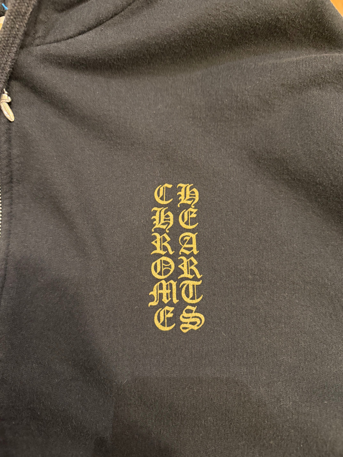 Chrome Hearts Vertical Logo Hoodie - Bronze Lettering