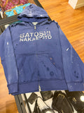 Satoshi Nakamoto Luke Distressed Zip Up Hoodie
